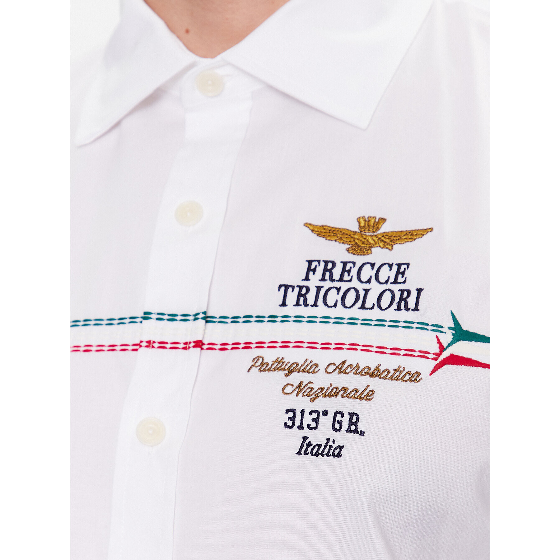 Aeronautica Militare Риза 231CA1227CT3114 Бял Slim Fit - Pepit.bg