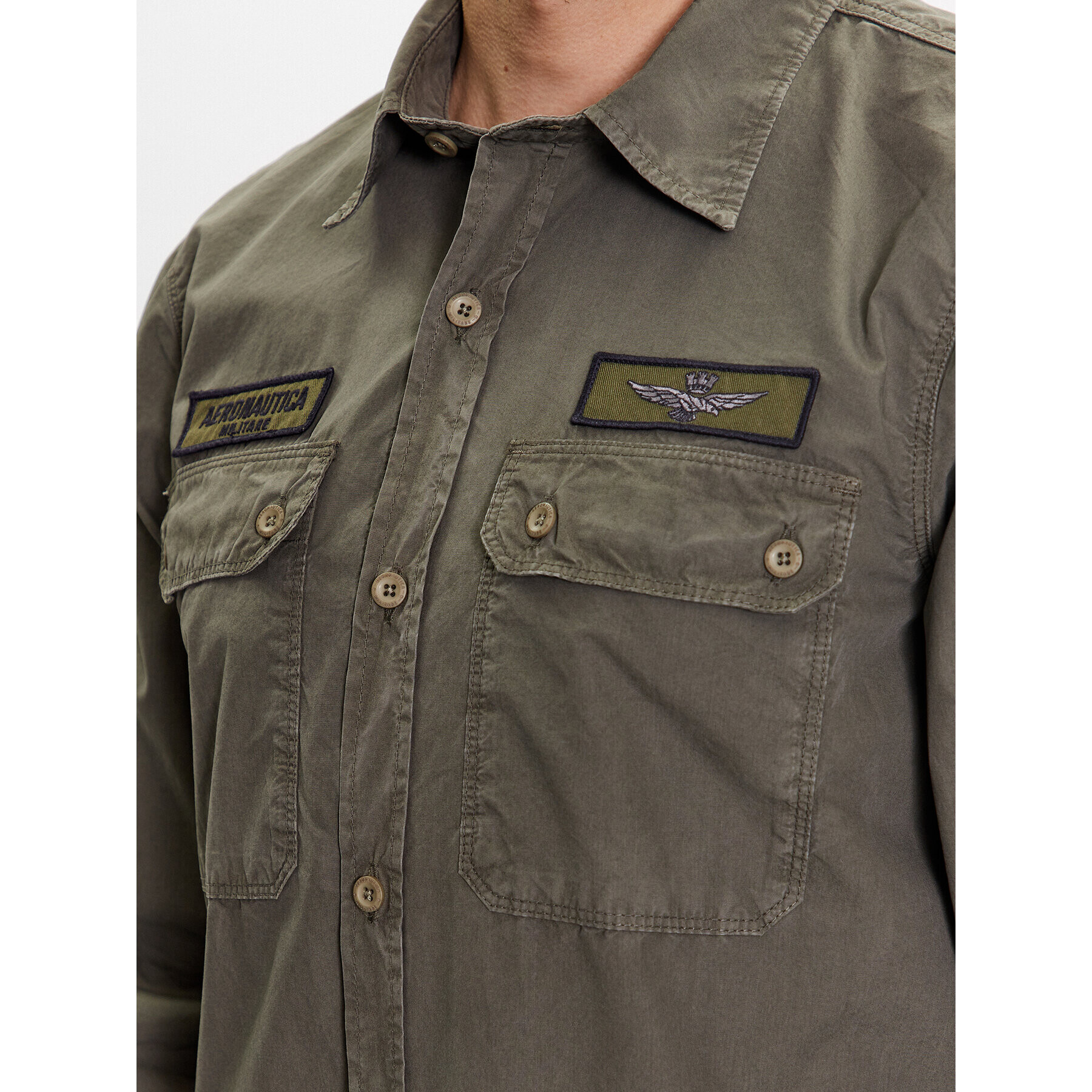 Aeronautica Militare Риза 231CA1230CT3070 Зелен Regular Fit - Pepit.bg