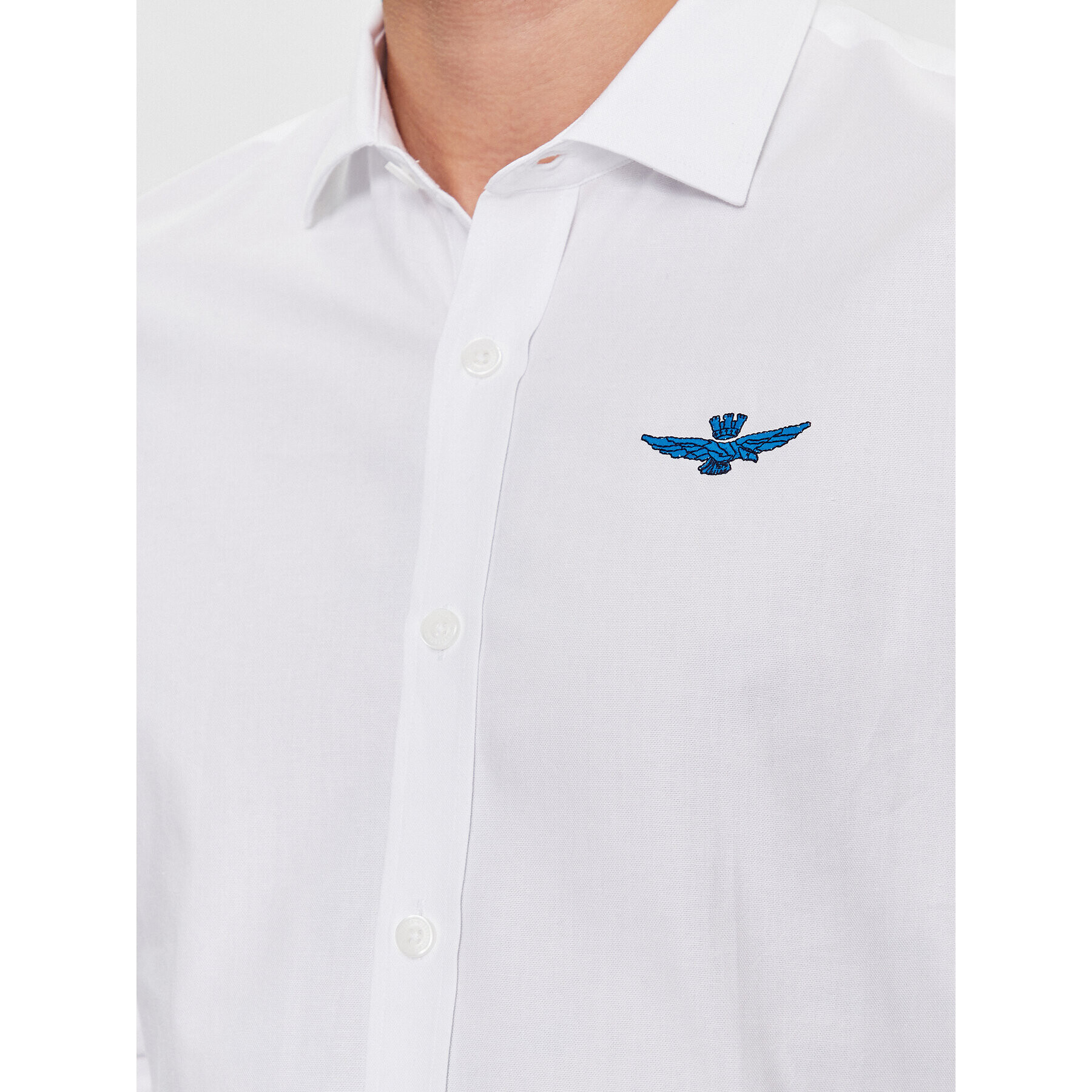 Aeronautica Militare Риза 232CA1219CT3045 Бял Slim Fit - Pepit.bg