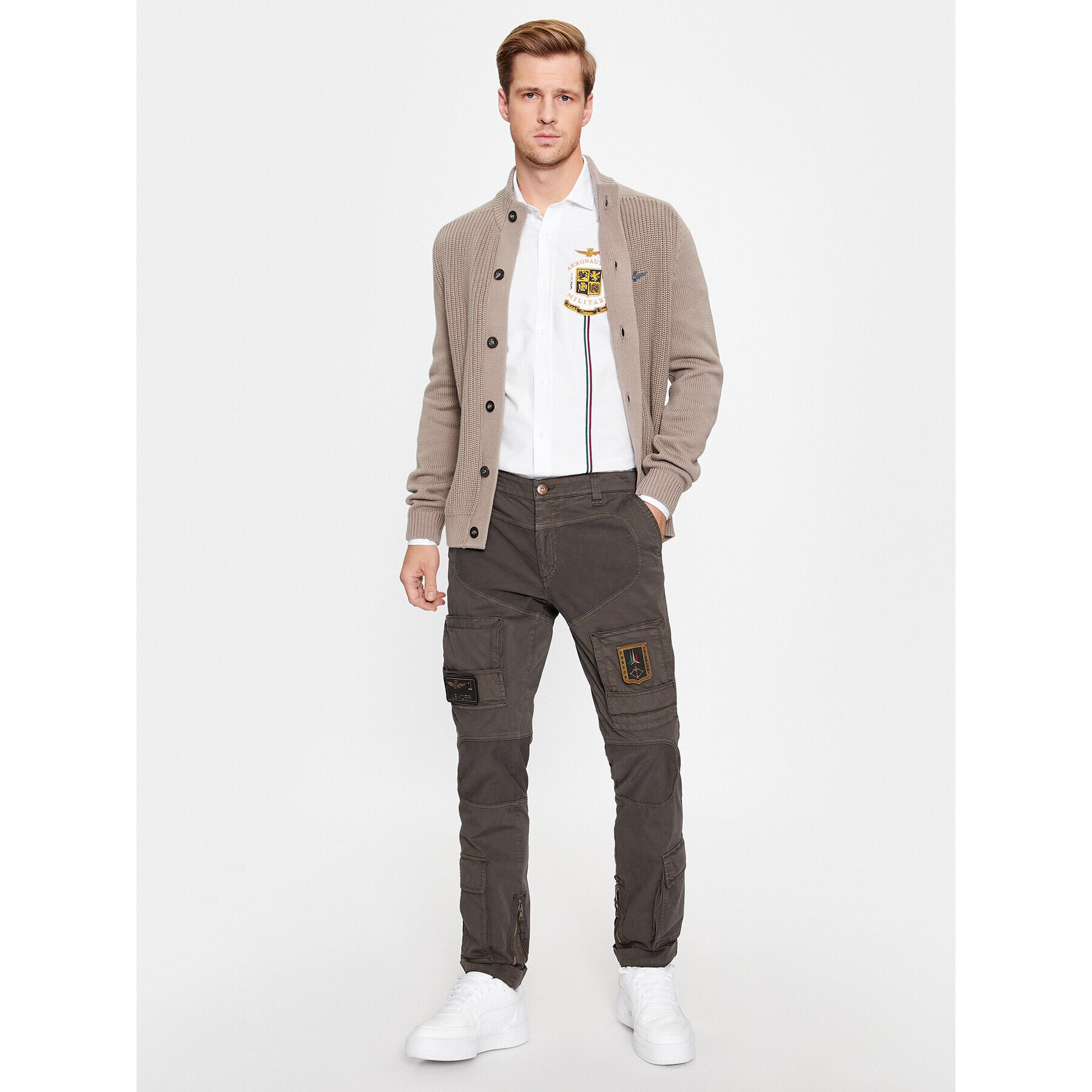 Aeronautica Militare Риза 232CA1237CT3213 Бял Regular Fit - Pepit.bg
