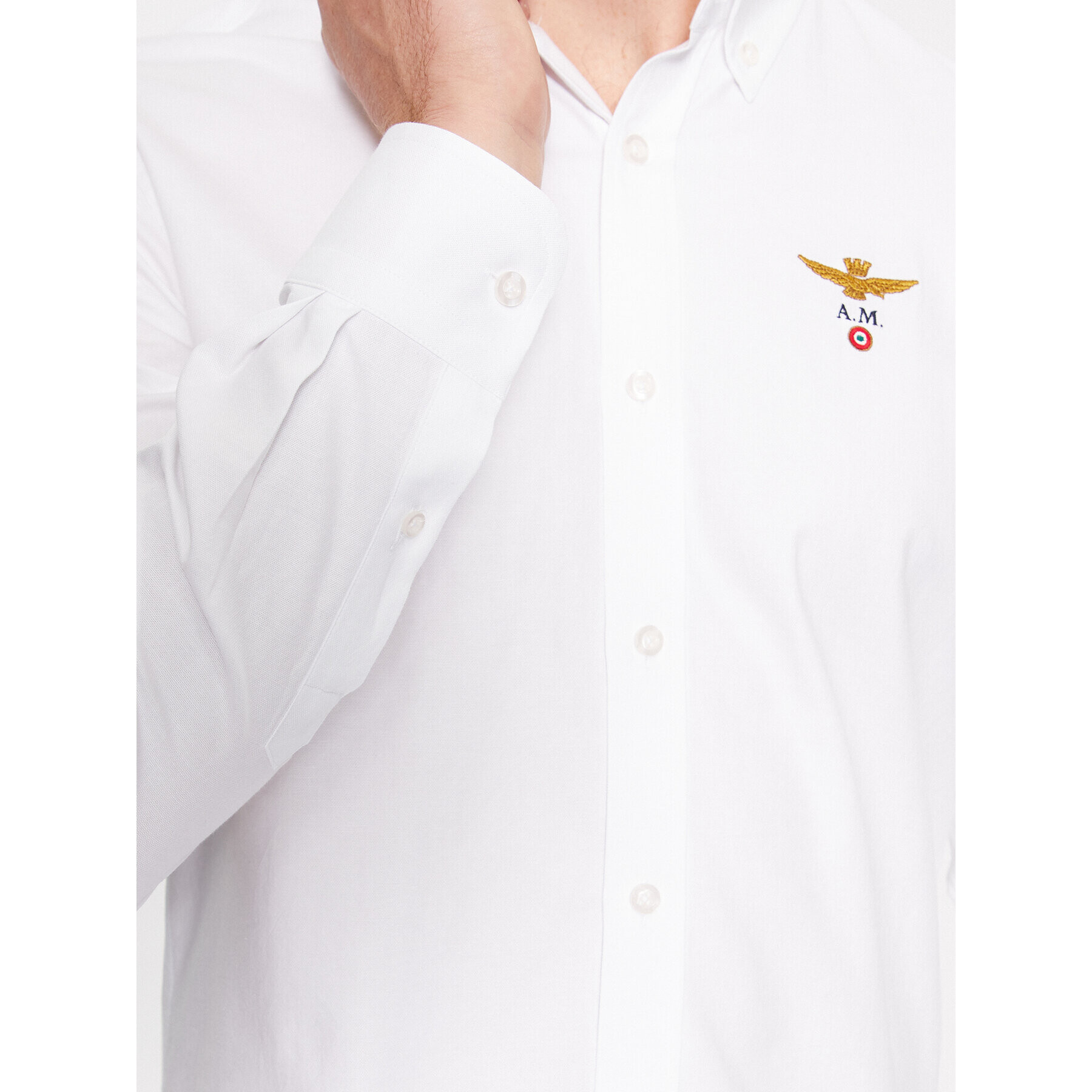 Aeronautica Militare Риза 232CA1238CT3213 Бял Regular Fit - Pepit.bg