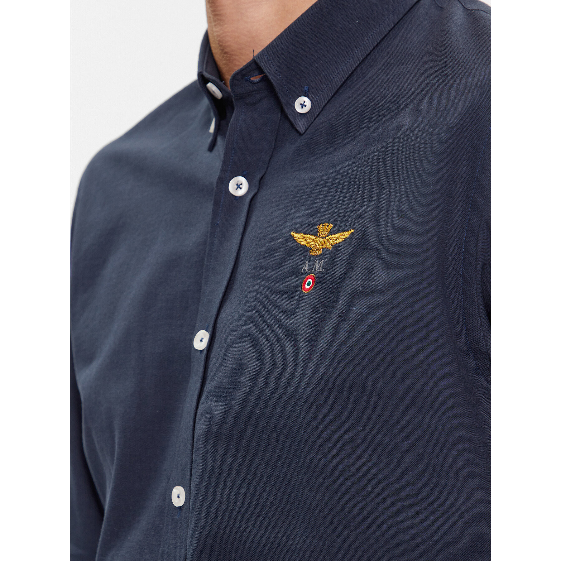 Aeronautica Militare Риза 232CA1238CT3213 Тъмносин Regular Fit - Pepit.bg