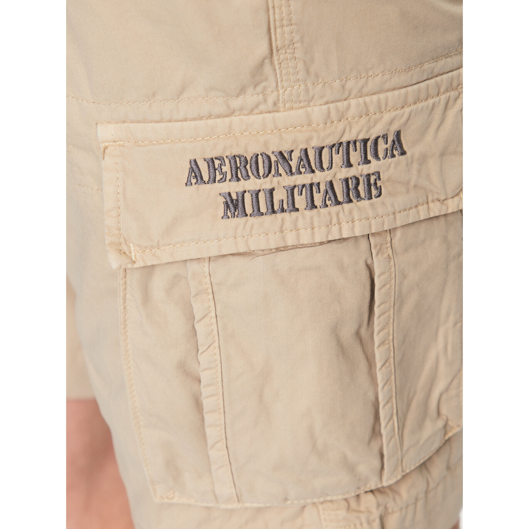 Aeronautica Militare Шорти от плат 231BE066CT1122 Бежов Regular Fit - Pepit.bg