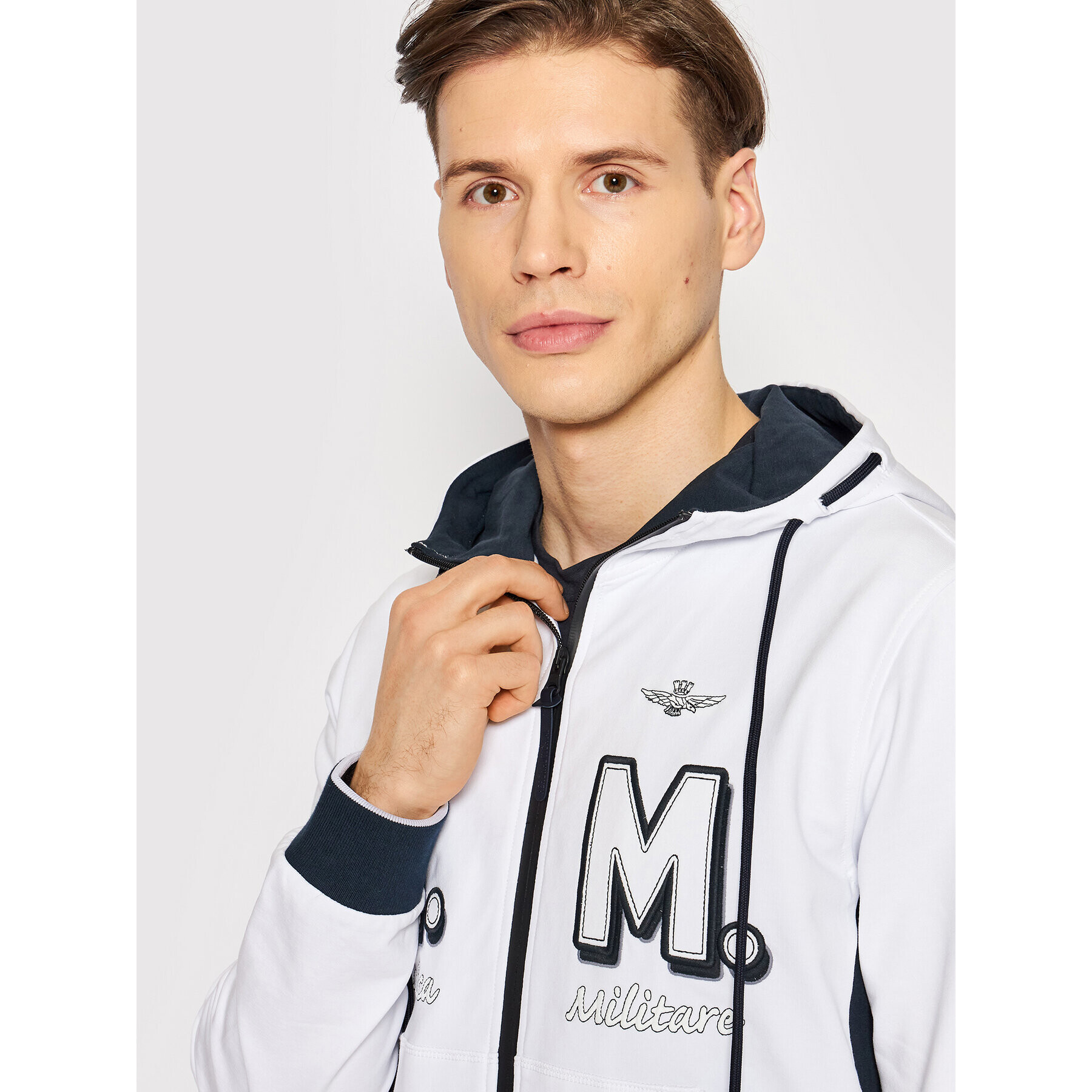 Aeronautica Militare Суитшърт 221FE1664F419 Бял Regular Fit - Pepit.bg