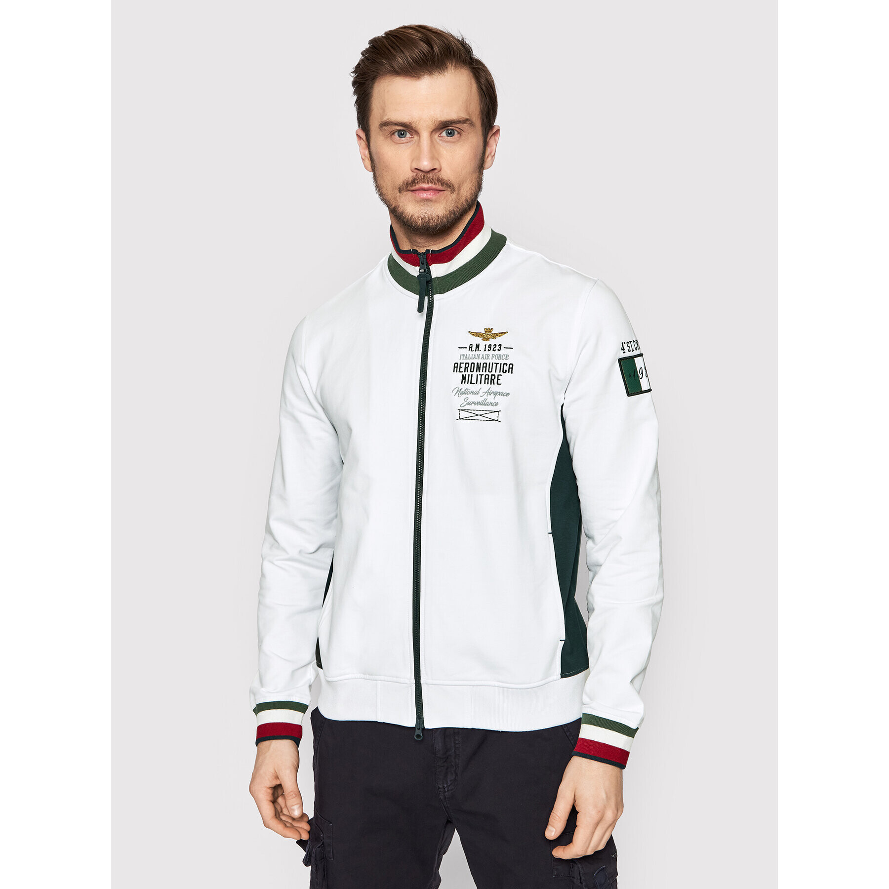 Aeronautica Militare Суитшърт 221FE1673F419 Бял Regular Fit - Pepit.bg