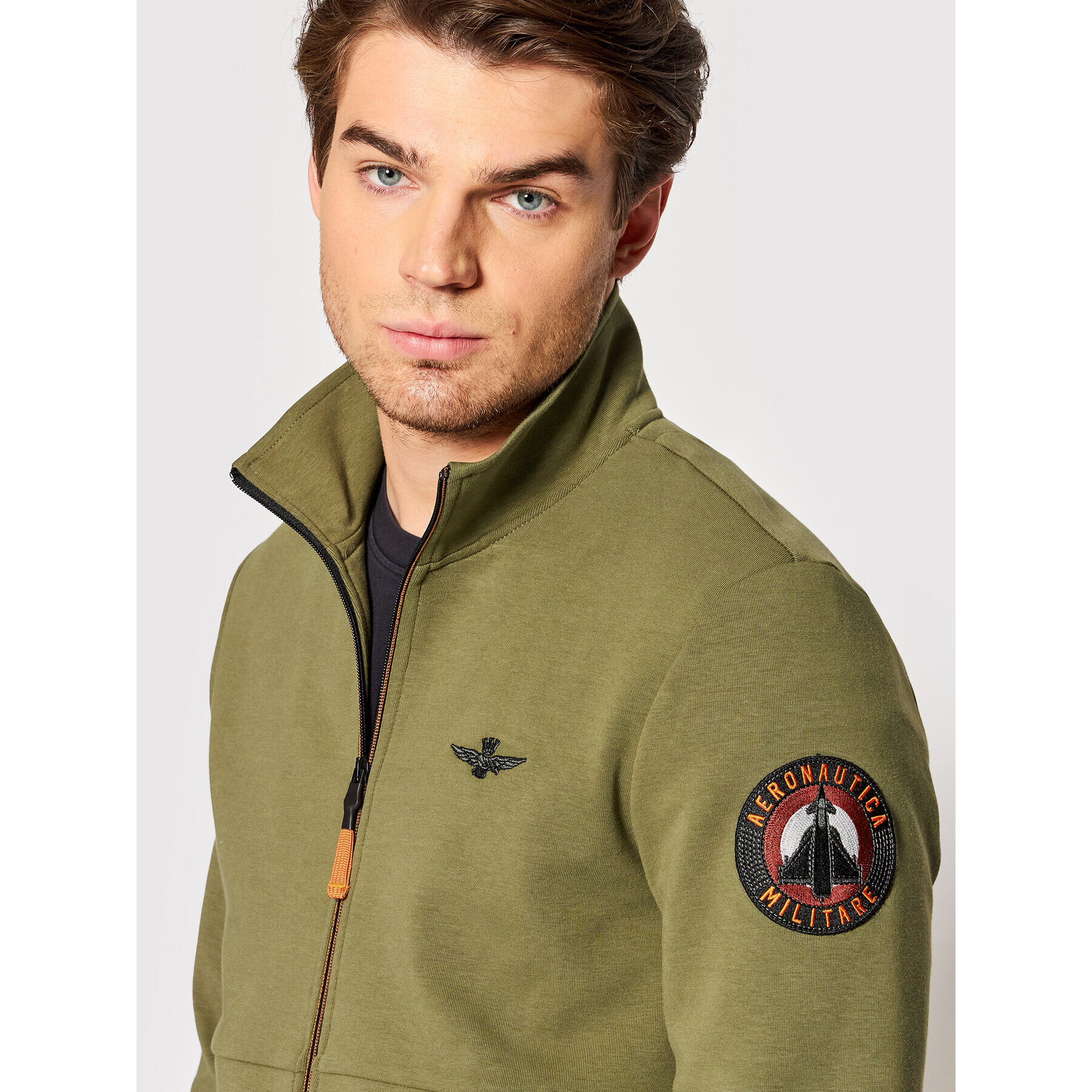 Aeronautica Militare Суитшърт 221FE1679F450 Зелен Regular Fit - Pepit.bg