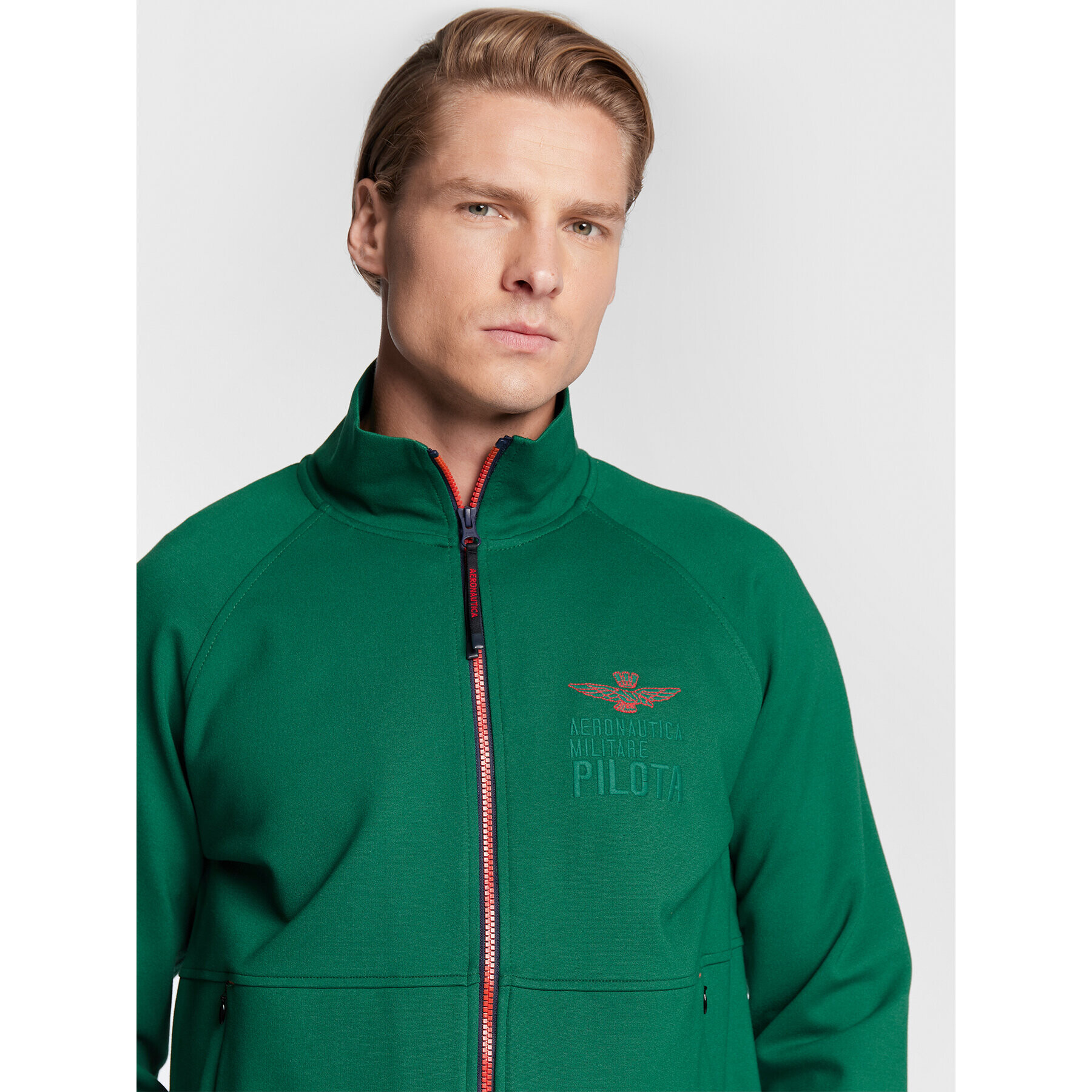 Aeronautica Militare Суитшърт 222FE1697F421 Зелен Regular Fit - Pepit.bg