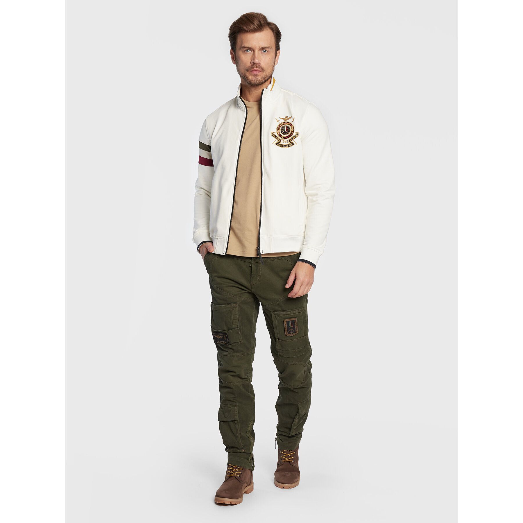 Aeronautica Militare Суитшърт 222FE1704F442 Бял Regular Fit - Pepit.bg