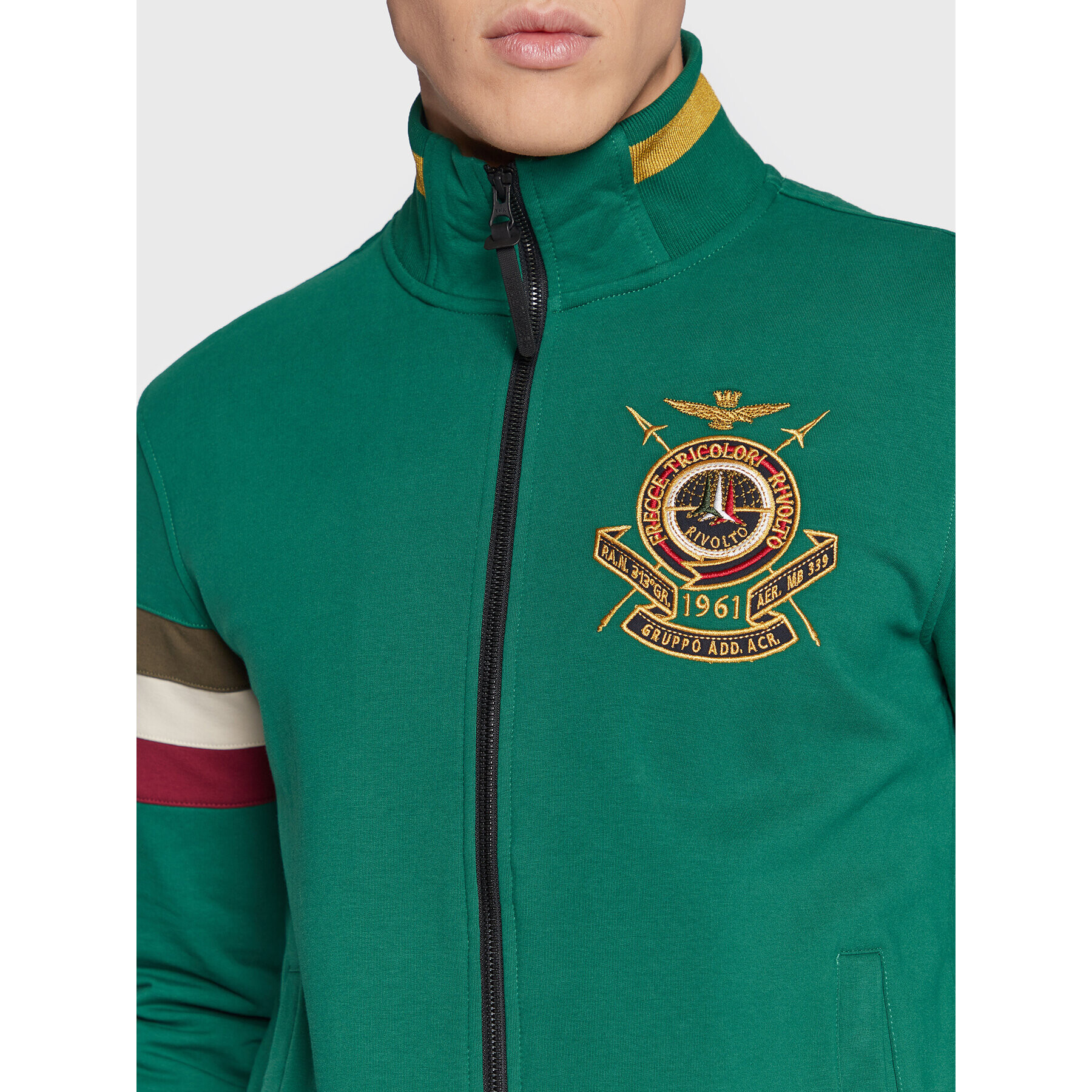 Aeronautica Militare Суитшърт 222FE1704F442 Зелен Regular Fit - Pepit.bg