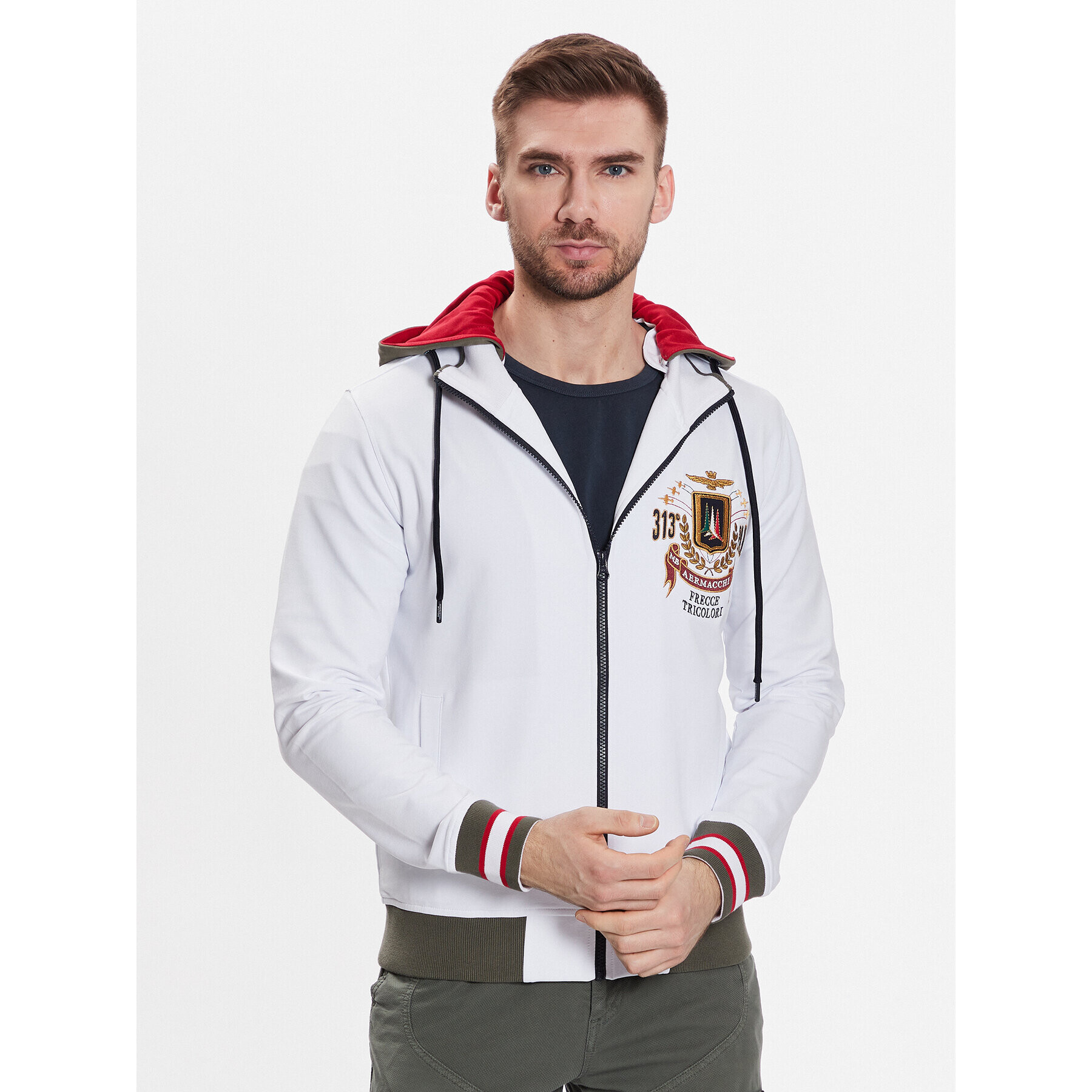 Aeronautica Militare Суитшърт 231FE1765F419 Бял Regular Fit - Pepit.bg