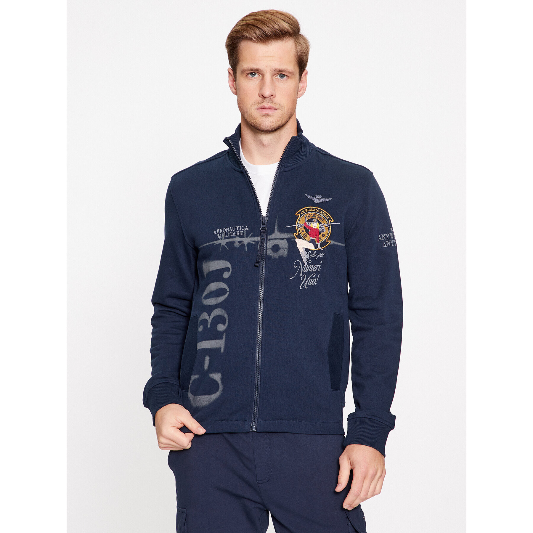 Aeronautica Militare Суитшърт 232FE1802F511 Тъмносин Regular Fit - Pepit.bg