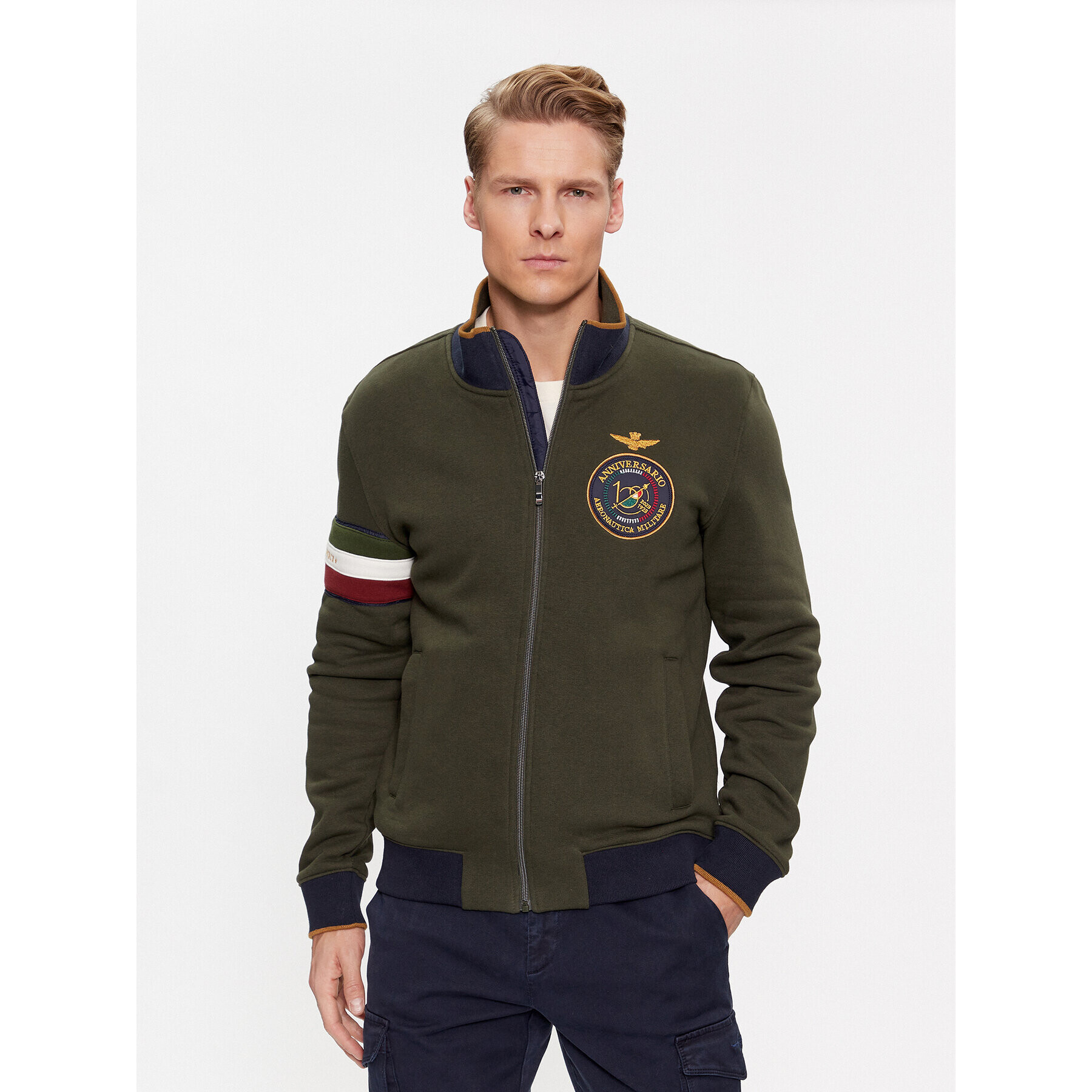 Aeronautica Militare Суитшърт 232FE1822F532 Зелен Regular Fit - Pepit.bg