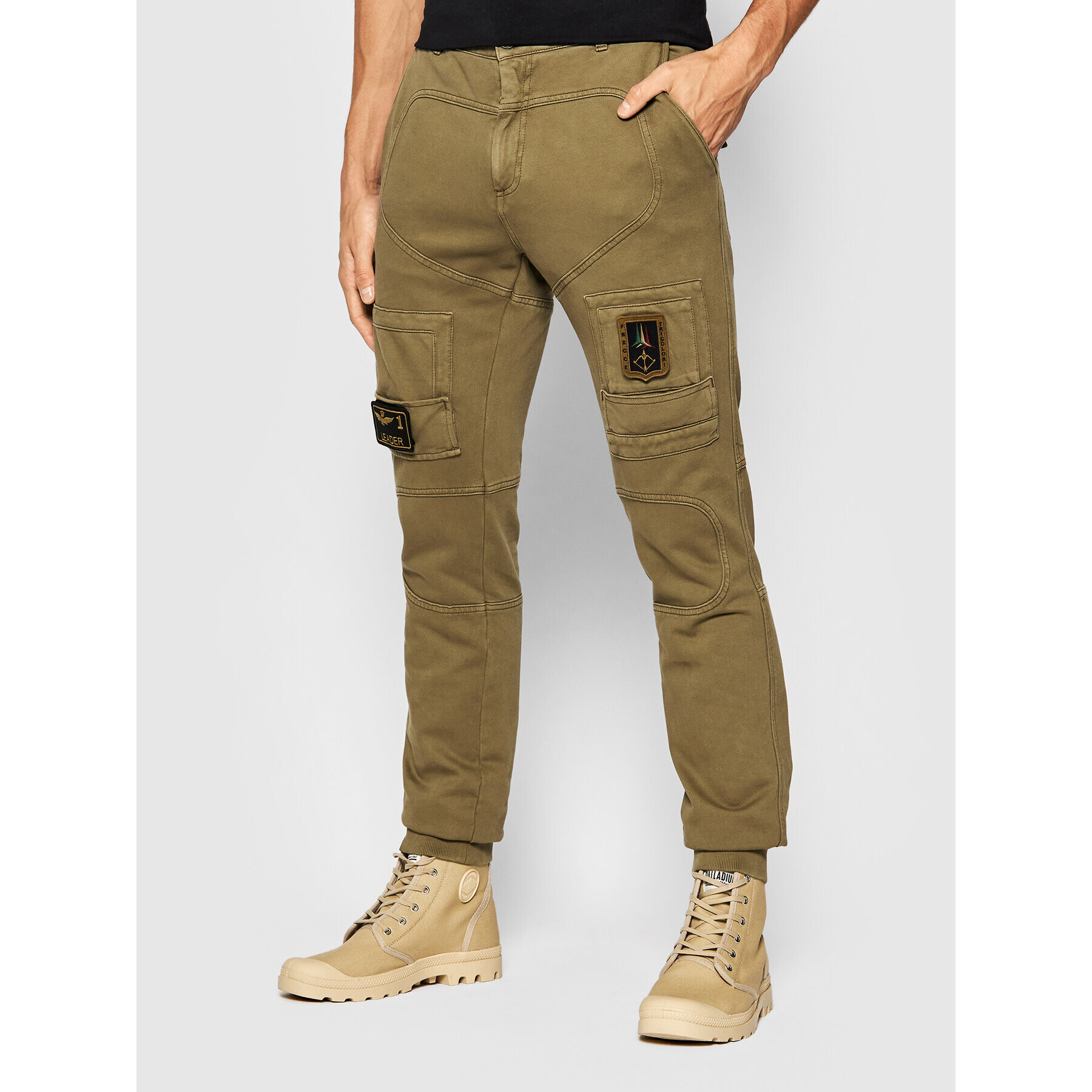 Aeronautica Militare Текстилни панталони 212PF743J505 Кафяв Regular Fit - Pepit.bg