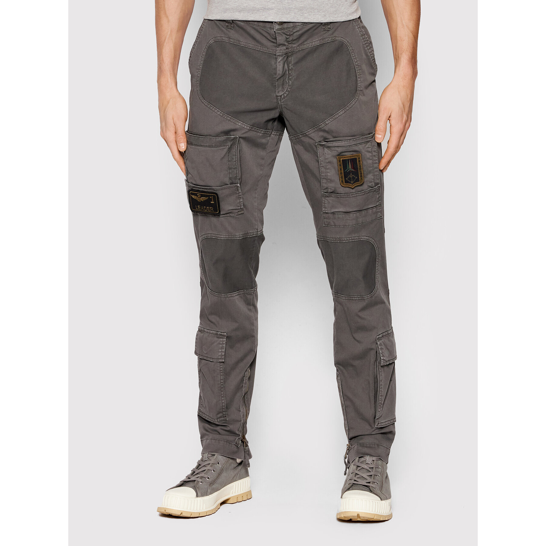 Aeronautica Militare Текстилни панталони 221PA1387CT1493 Сив Regular Fit - Pepit.bg