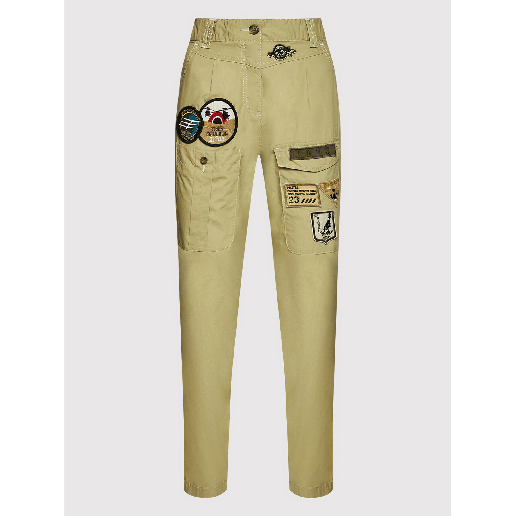 Aeronautica Militare Текстилни панталони 221PA1485DCT2964 Зелен Regular Fit - Pepit.bg