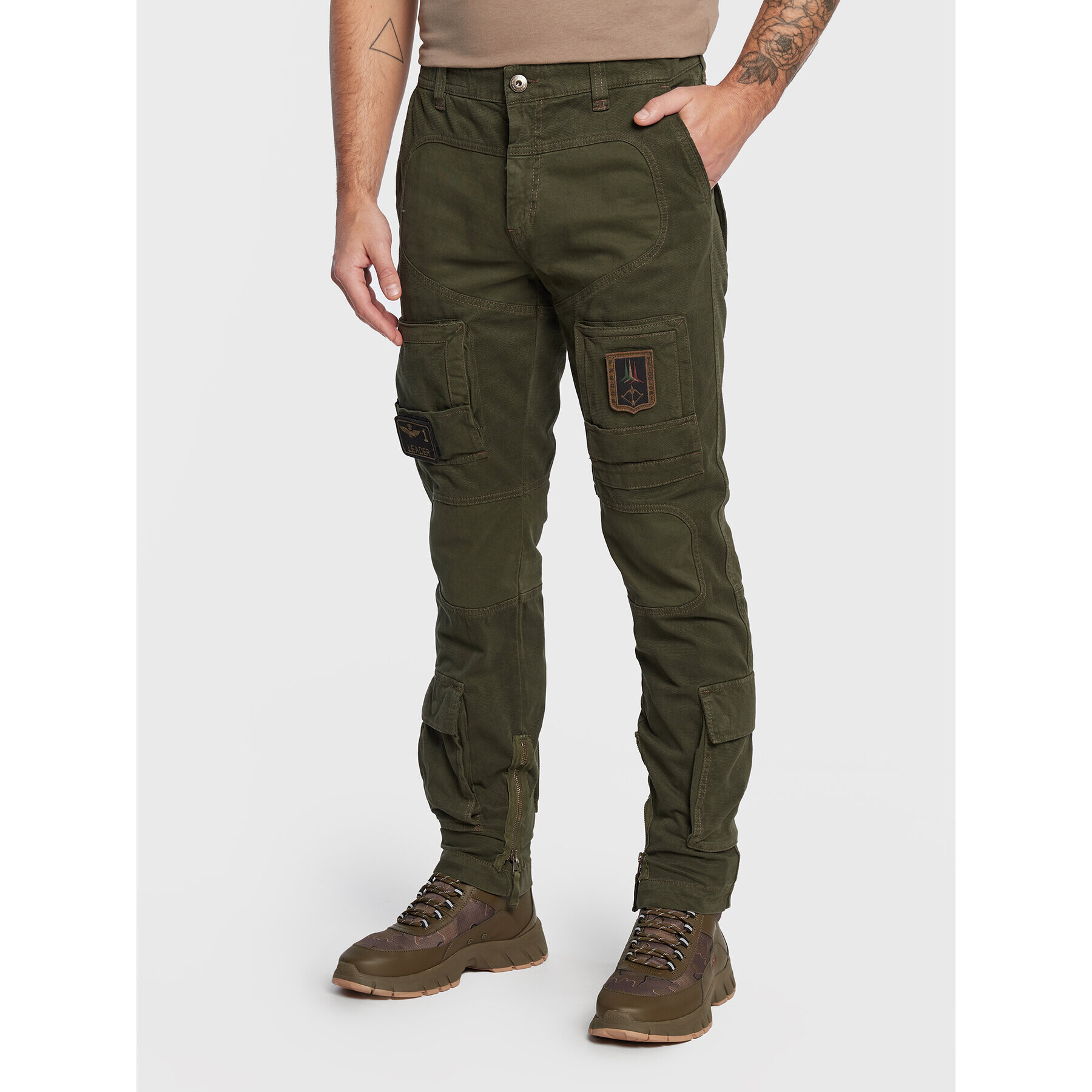 Aeronautica Militare Текстилни панталони 222PA939CT3040 Зелен Regular Fit - Pepit.bg