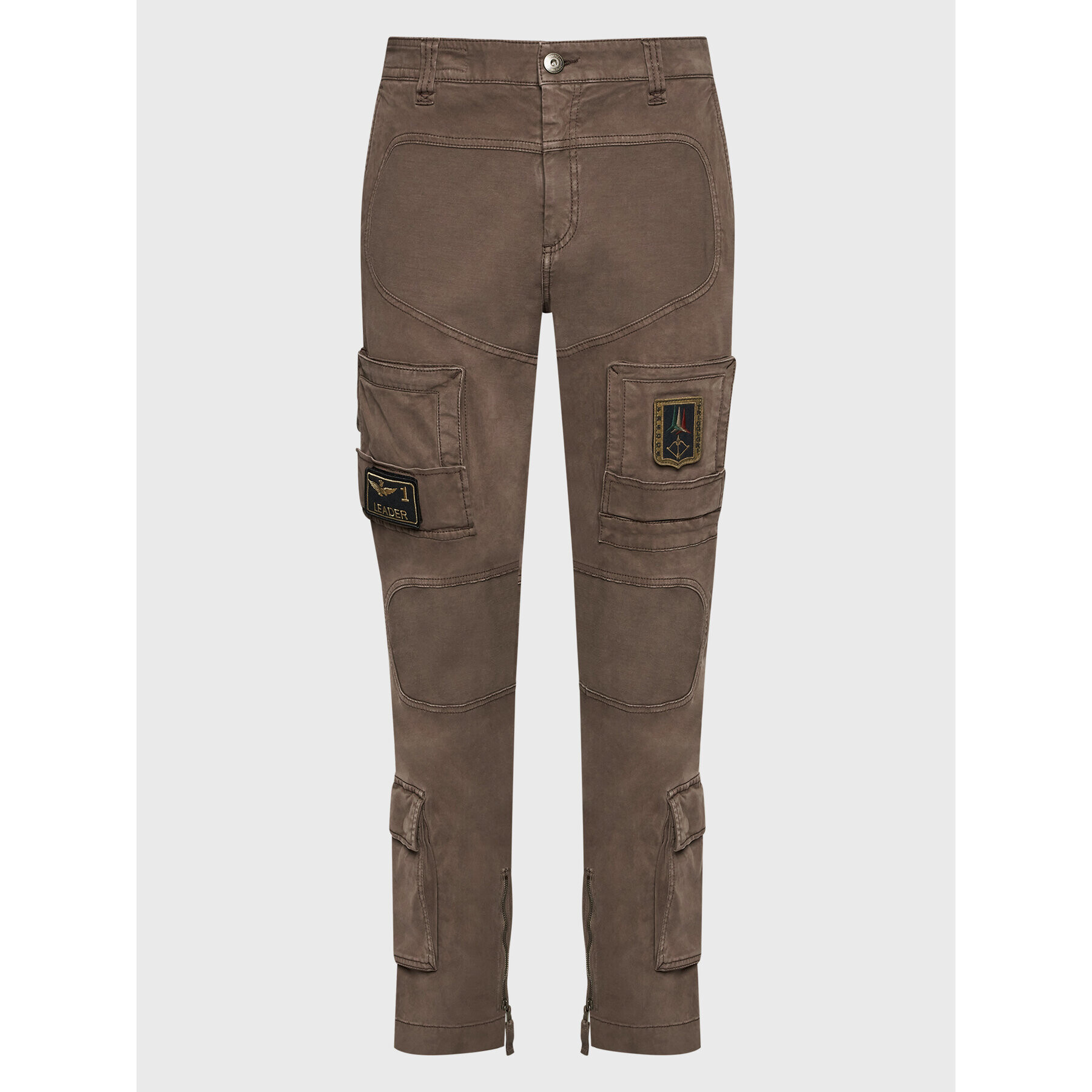 Aeronautica Militare Текстилни панталони 222PA939CT83 Кафяв Regular Fit - Pepit.bg