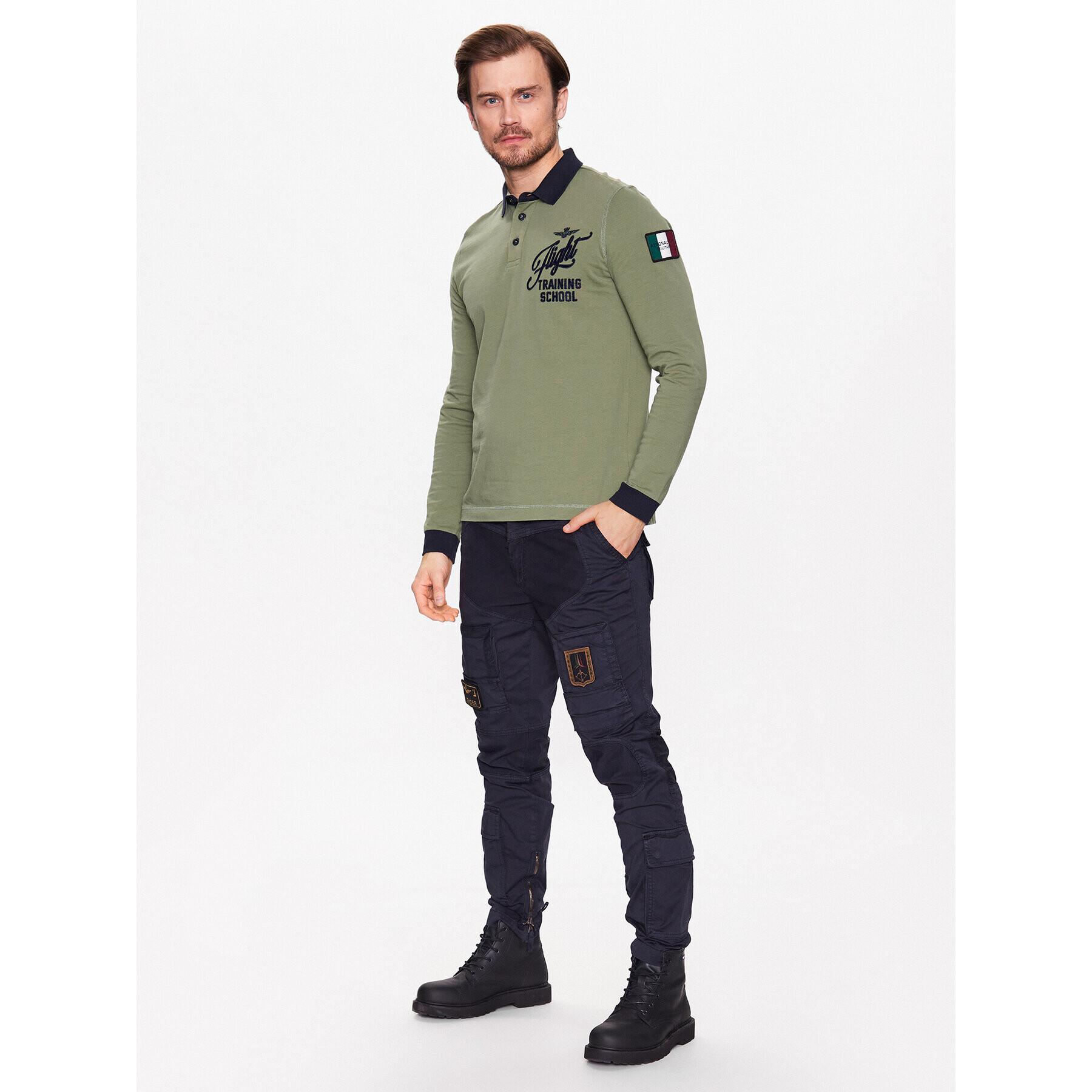 Aeronautica Militare Текстилни панталони 231PA1387CT1493 Тъмносин Regular Fit - Pepit.bg