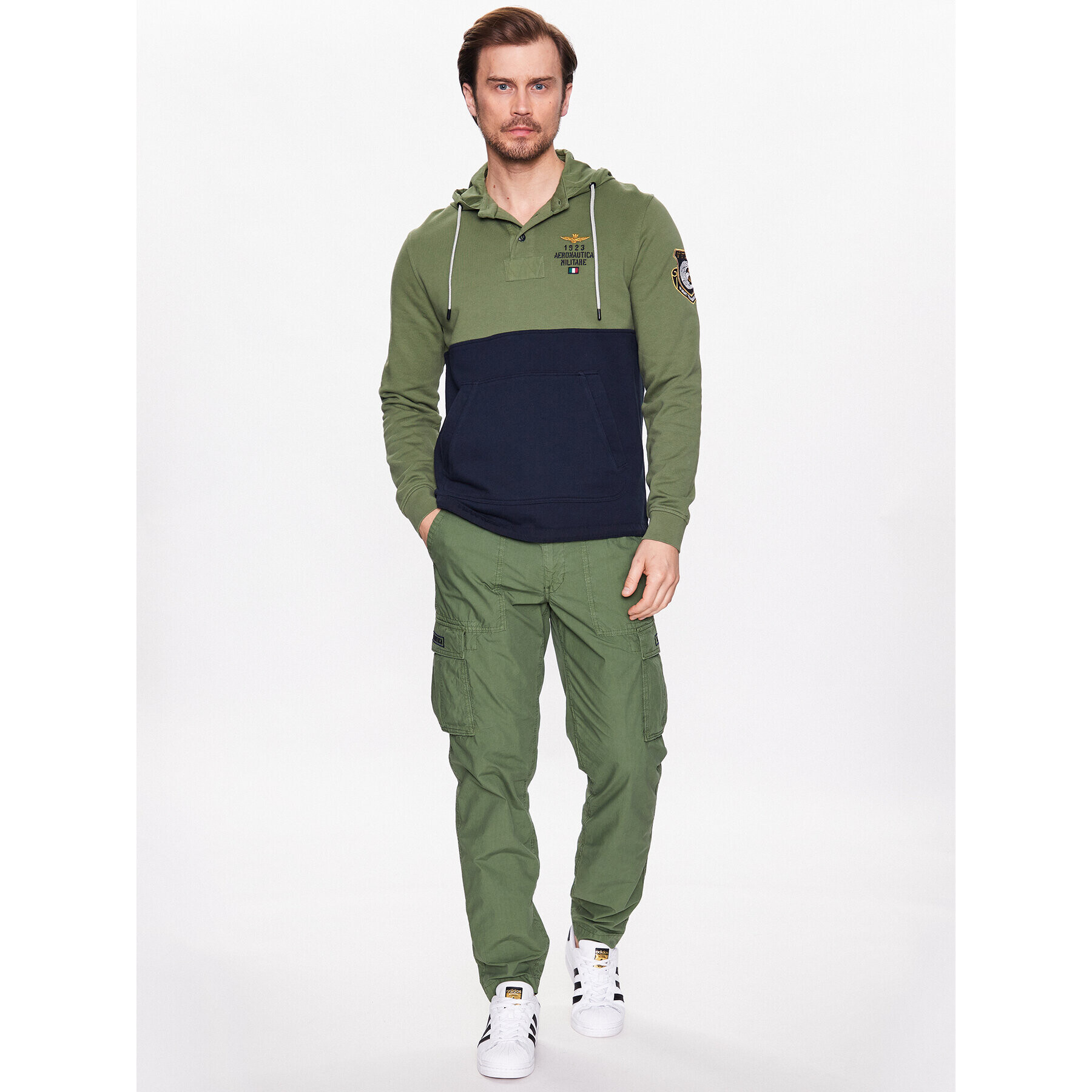 Aeronautica Militare Текстилни панталони 231PA1515CT3070 Зелен Regular Fit - Pepit.bg