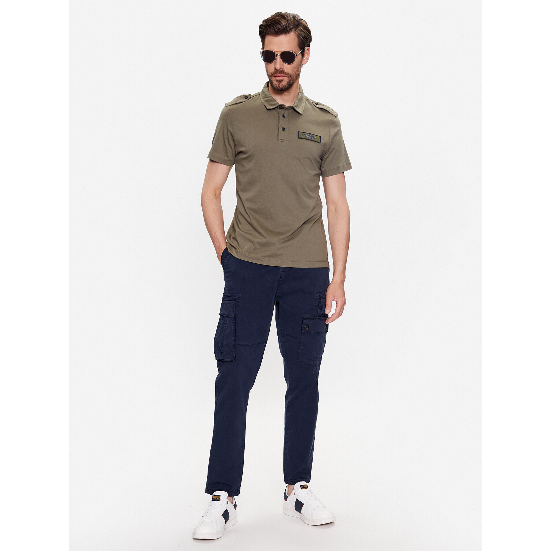 Aeronautica Militare Текстилни панталони 231PA1528CT3093 Тъмносин Tapered Fit - Pepit.bg