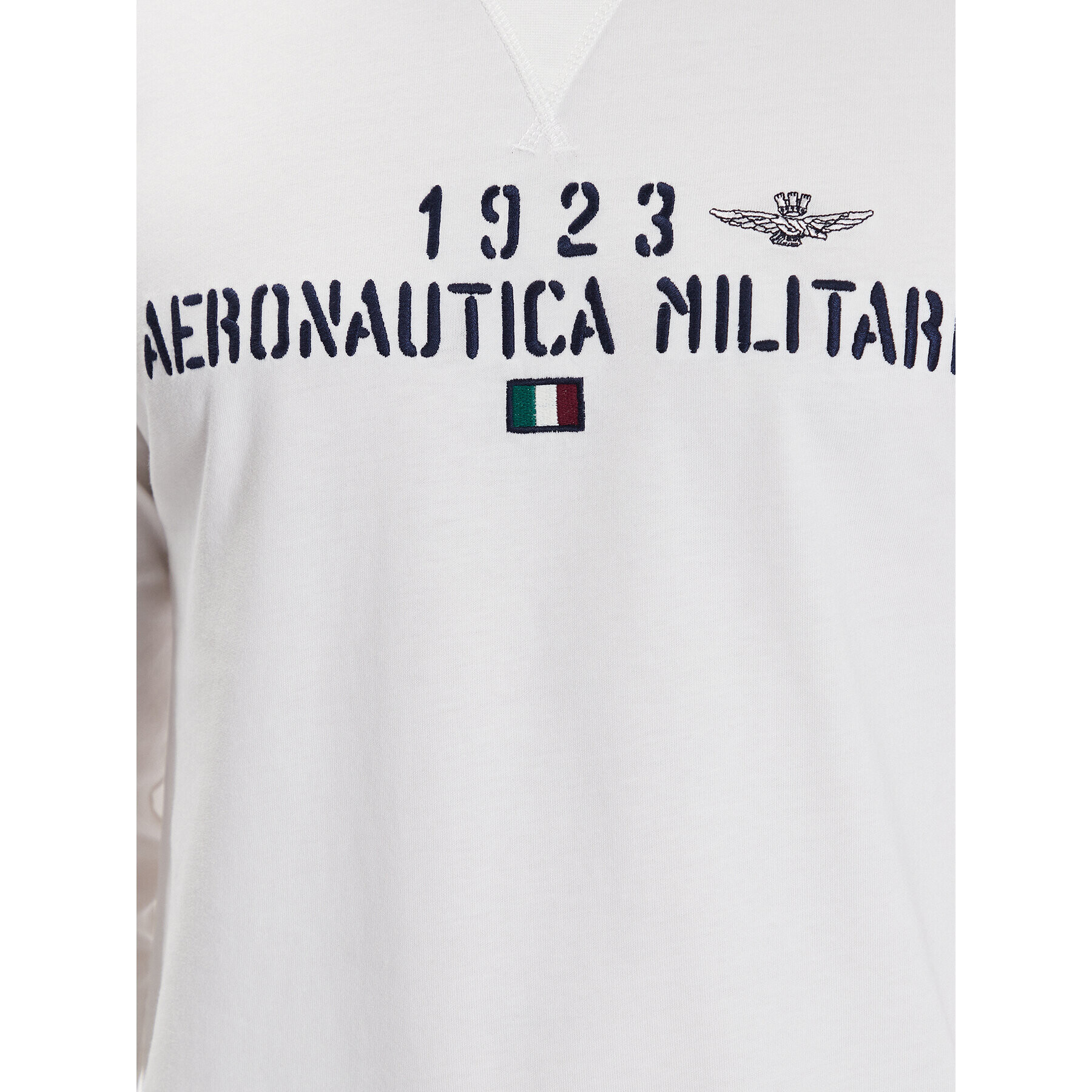 Aeronautica Militare Тениска с дълъг ръкав 231TS2052J584 Бял Regular Fit - Pepit.bg