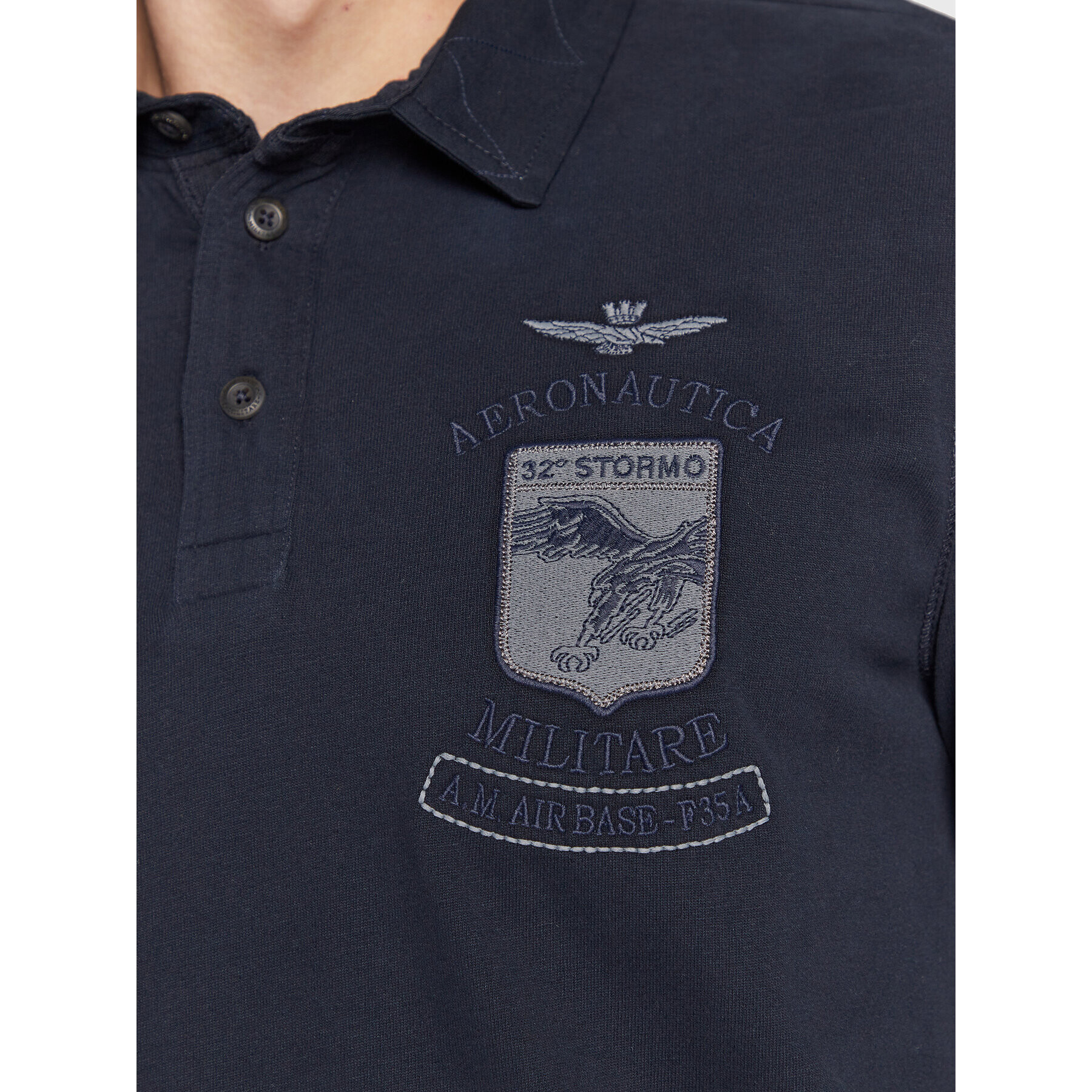 Aeronautica Militare Тениска с яка и копчета 222PO1650J565 Бежов Regular Fit - Pepit.bg