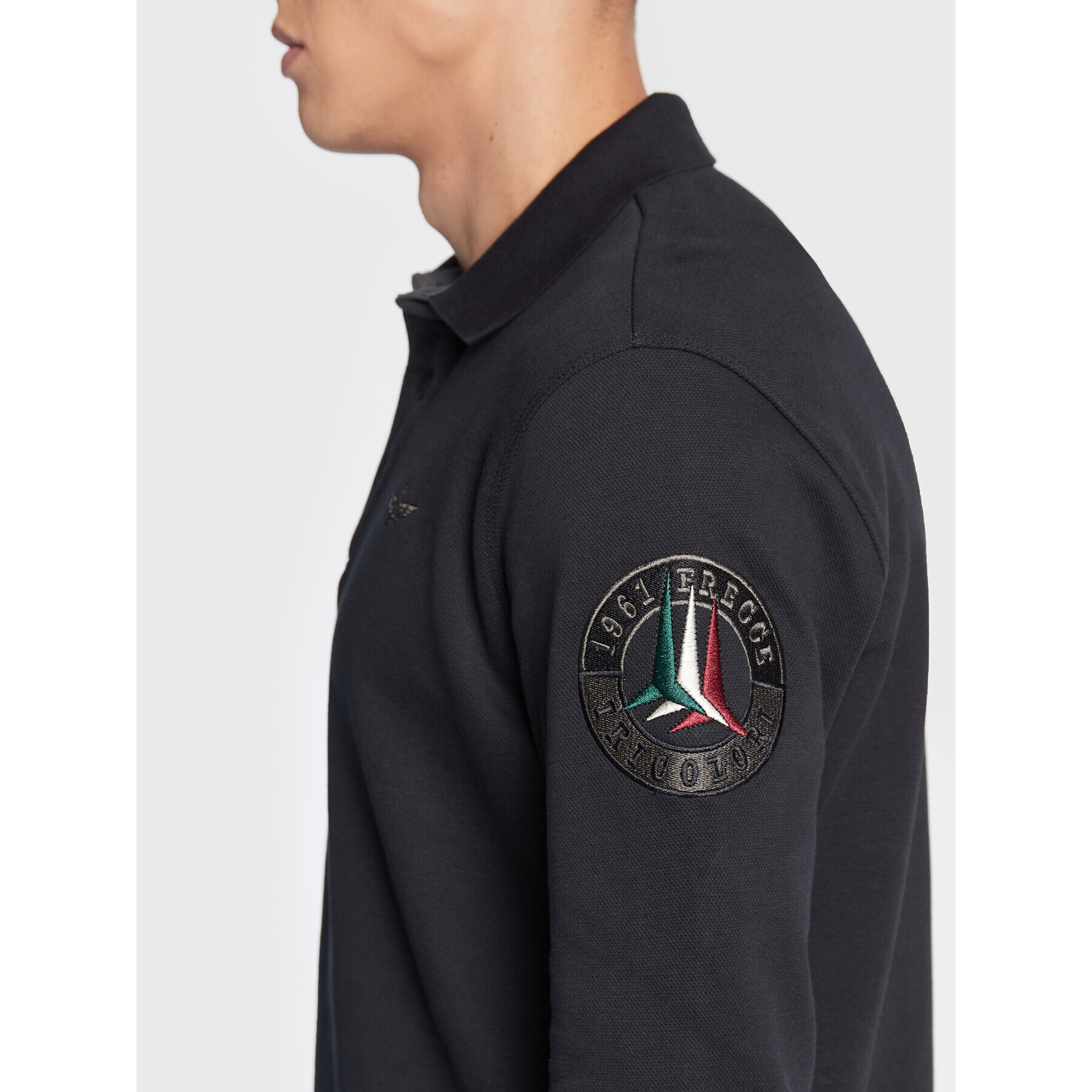 Aeronautica Militare Тениска с яка и копчета 222PO1654P215 Тъмносин Regular Fit - Pepit.bg