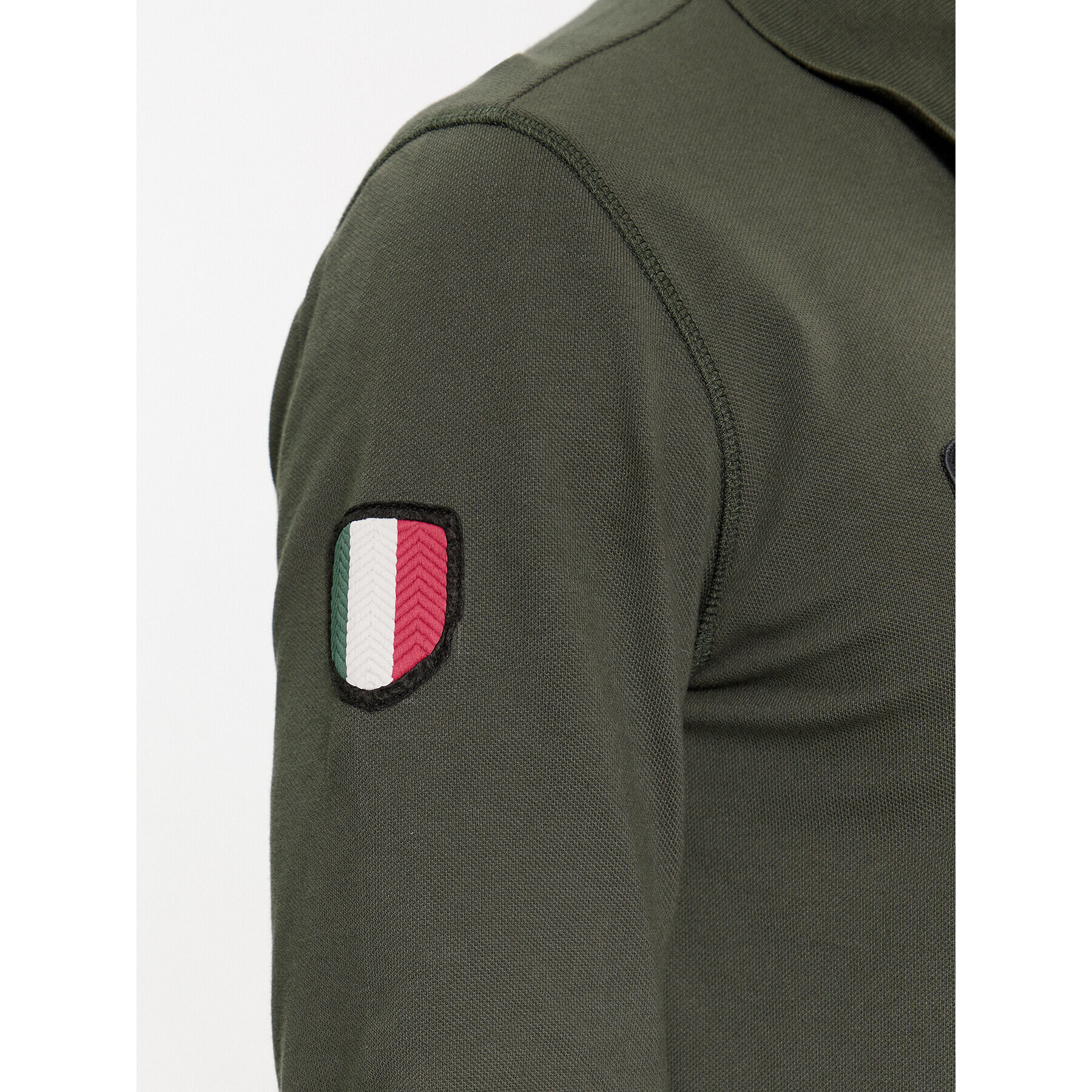 Aeronautica Militare Тениска с яка и копчета 232PO1721P192 Каки Regular Fit - Pepit.bg