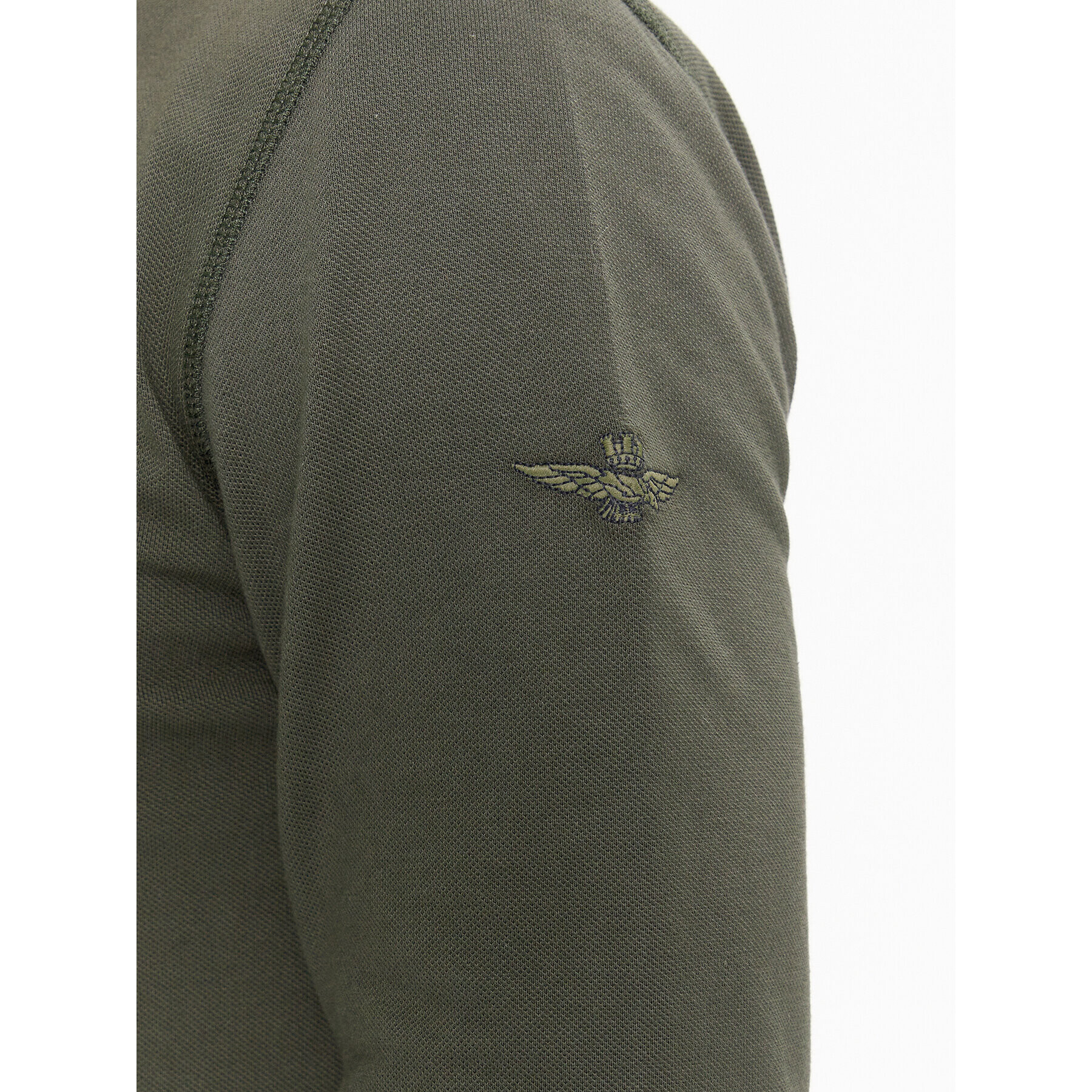 Aeronautica Militare Тениска с яка и копчета 232PO1721P192 Каки Regular Fit - Pepit.bg