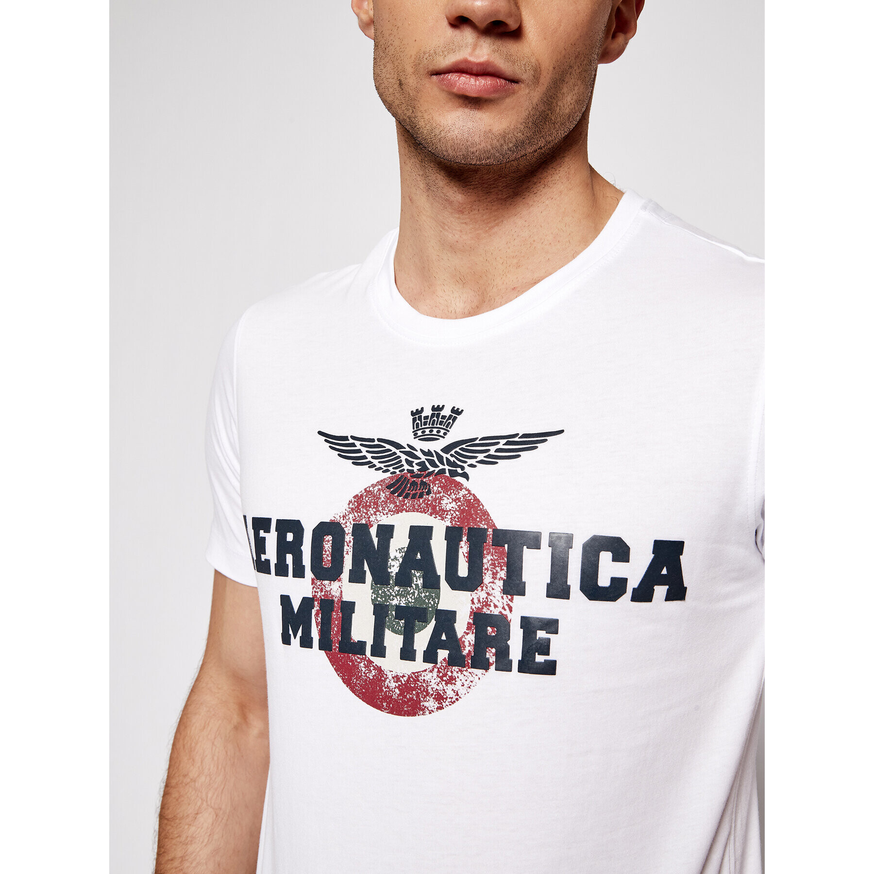 Aeronautica Militare Тишърт 211TS1843J511 Бял Regular Fit - Pepit.bg