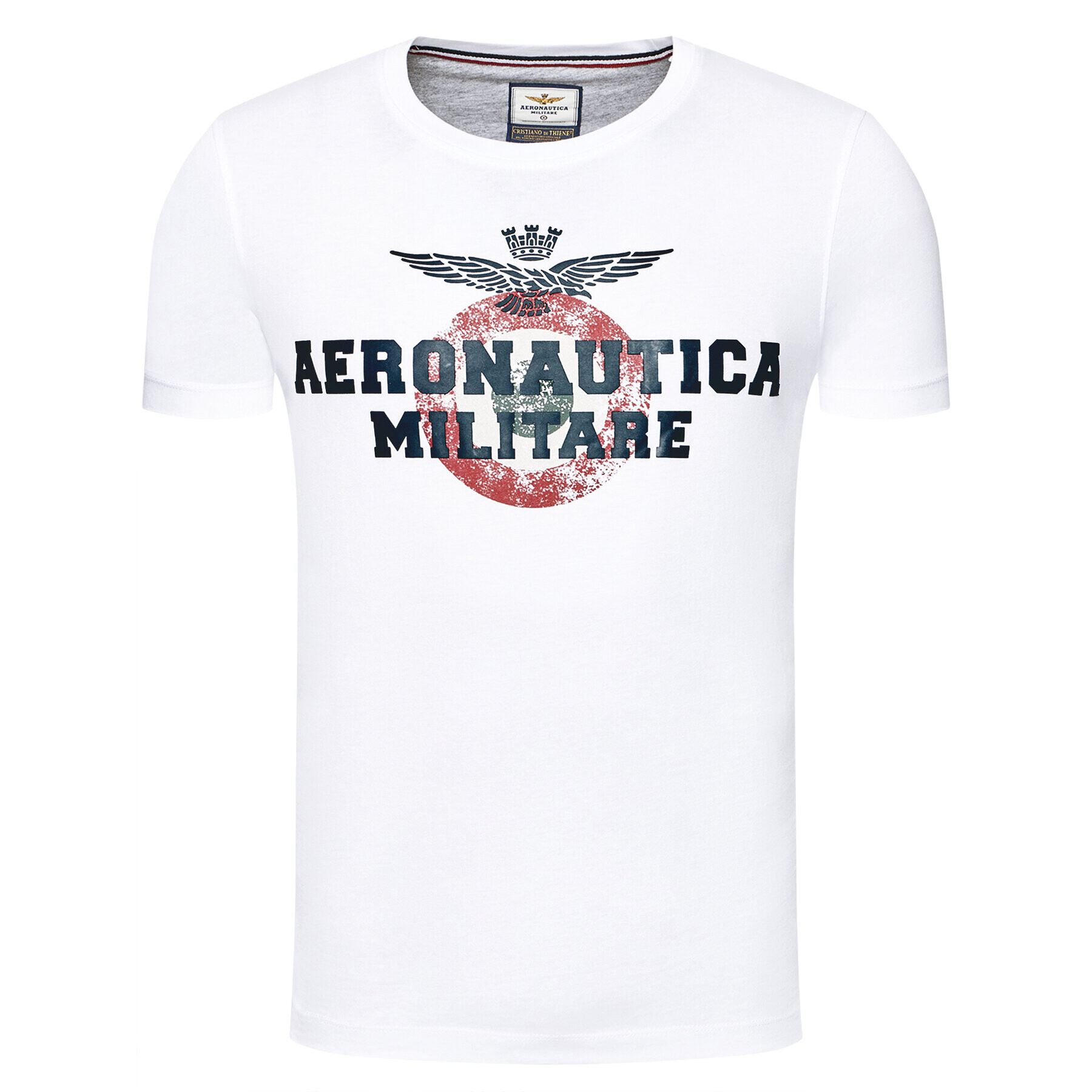 Aeronautica Militare Тишърт 211TS1843J511 Бял Regular Fit - Pepit.bg