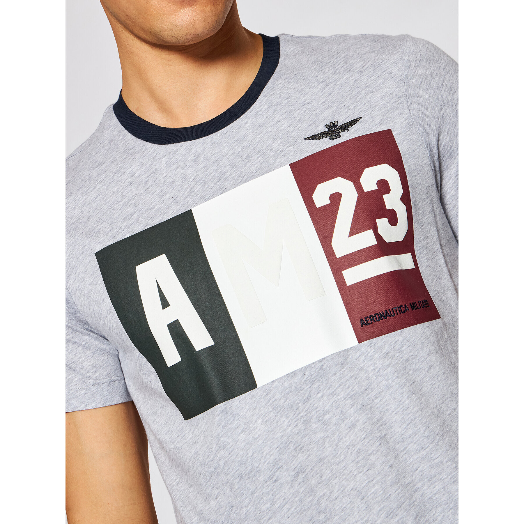 Aeronautica Militare Тишърт 211TS1866J492 Сив Regular Fit - Pepit.bg