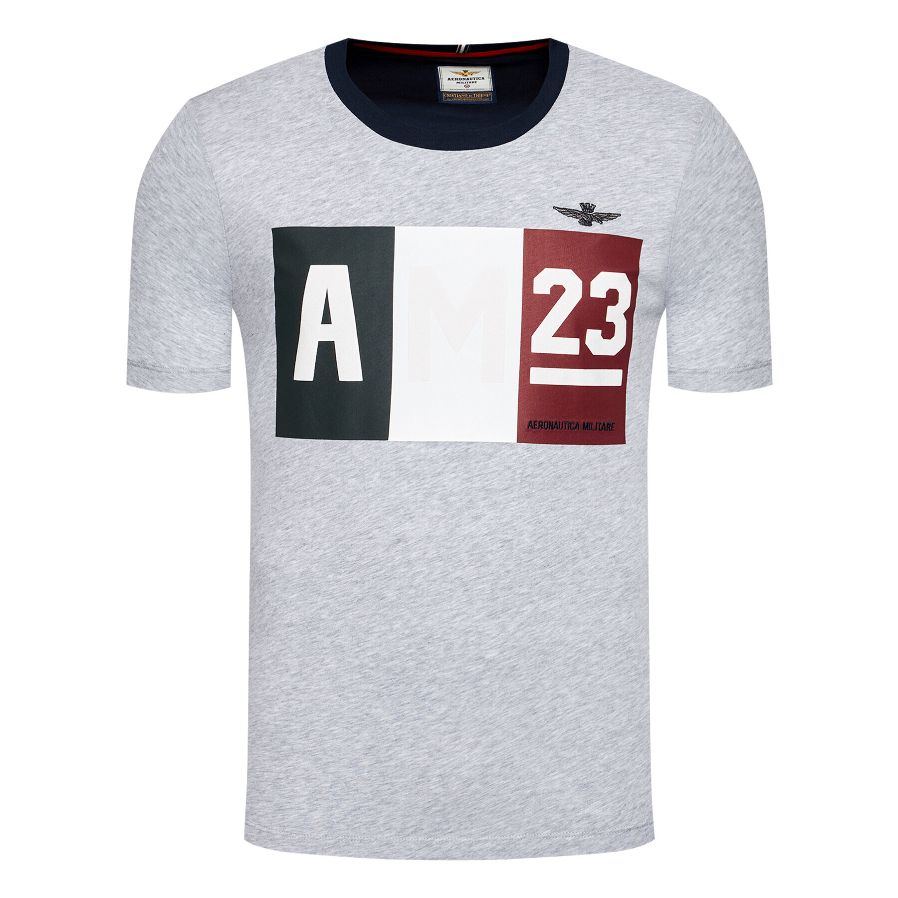 Aeronautica Militare Тишърт 211TS1866J492 Сив Regular Fit - Pepit.bg