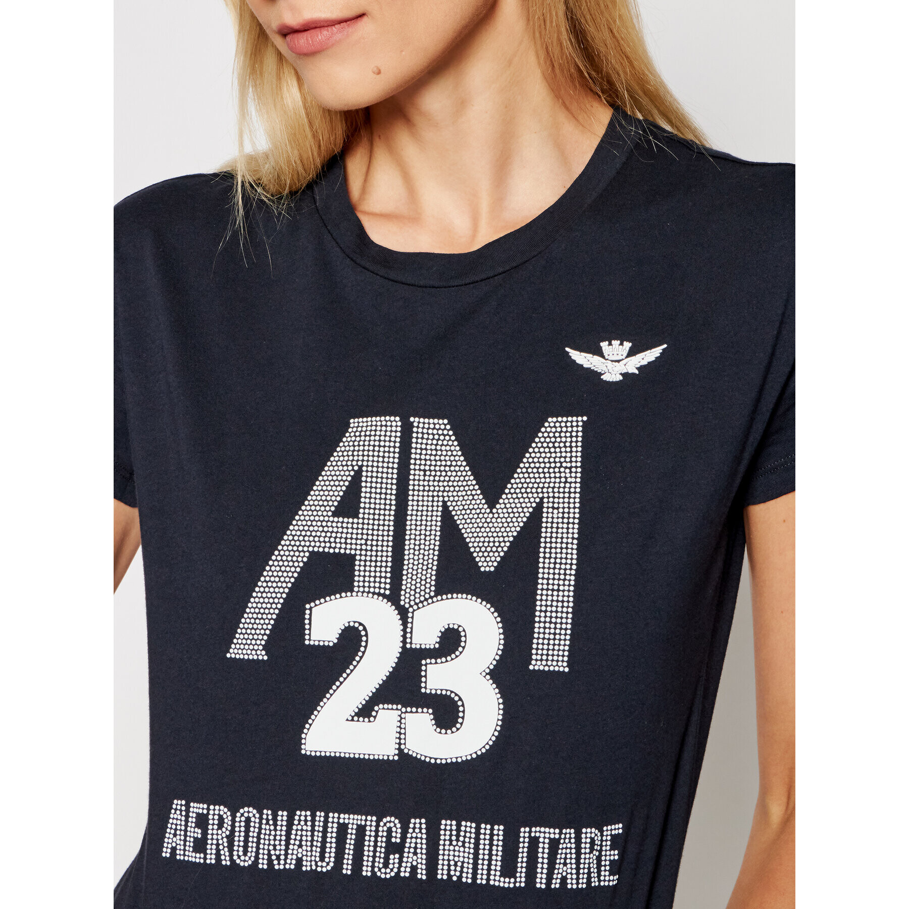 Aeronautica Militare Тишърт 211TS1871DJ510 Тъмносин Regular Fit - Pepit.bg