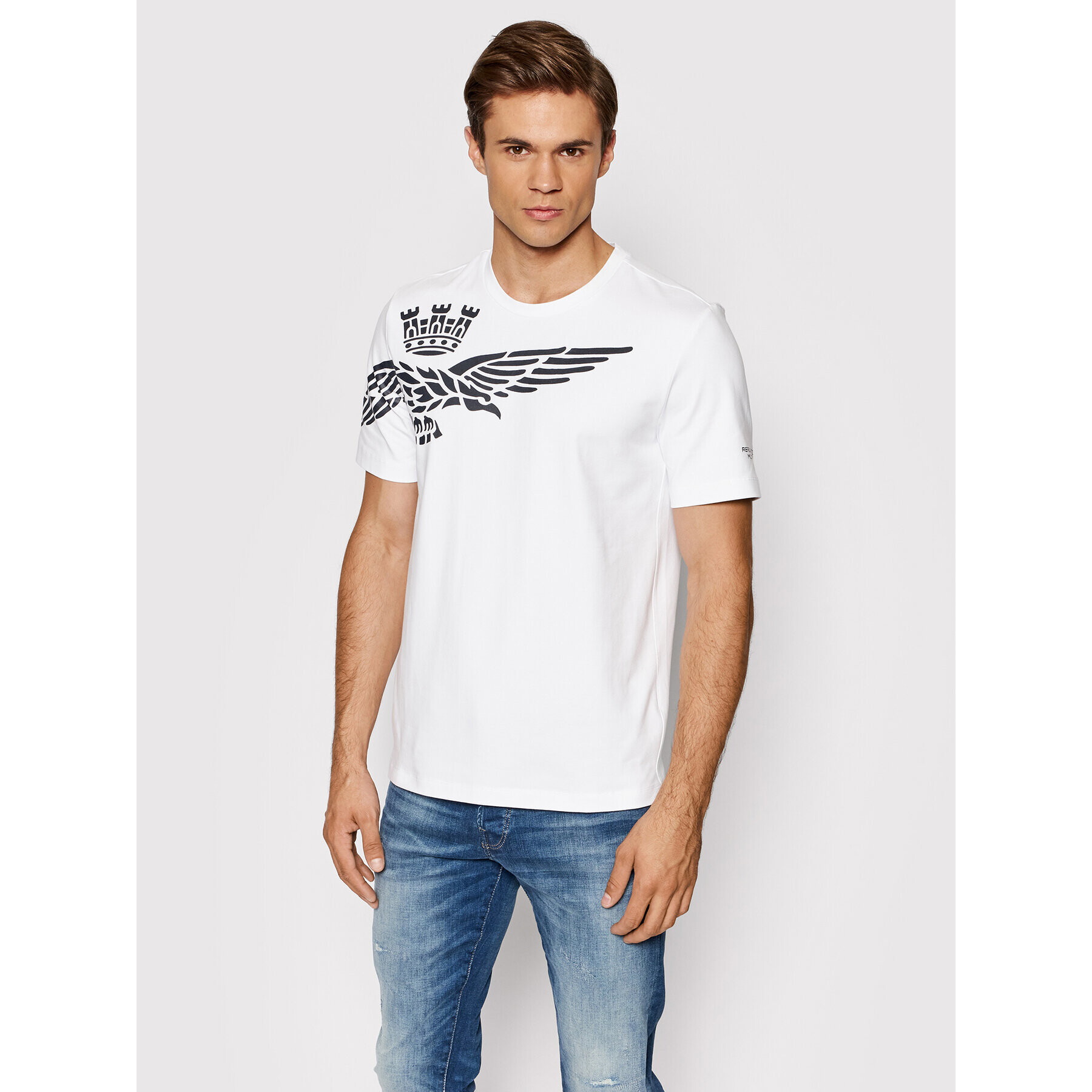 Aeronautica Militare Тишърт 212TS1888J519 Бял Regular Fit - Pepit.bg