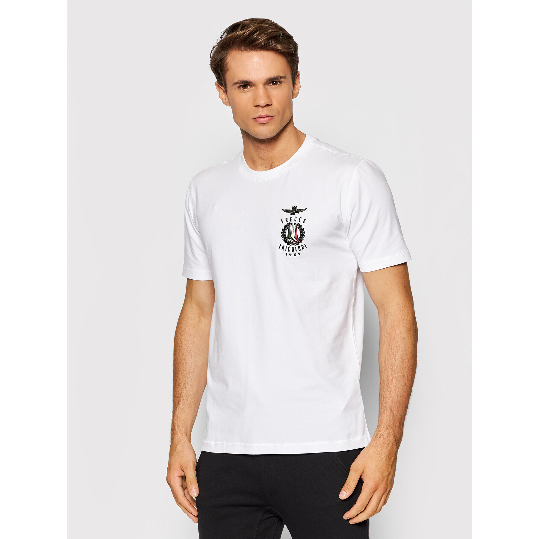 Aeronautica Militare Тишърт 212TS1893J507 Бял Regular Fit - Pepit.bg