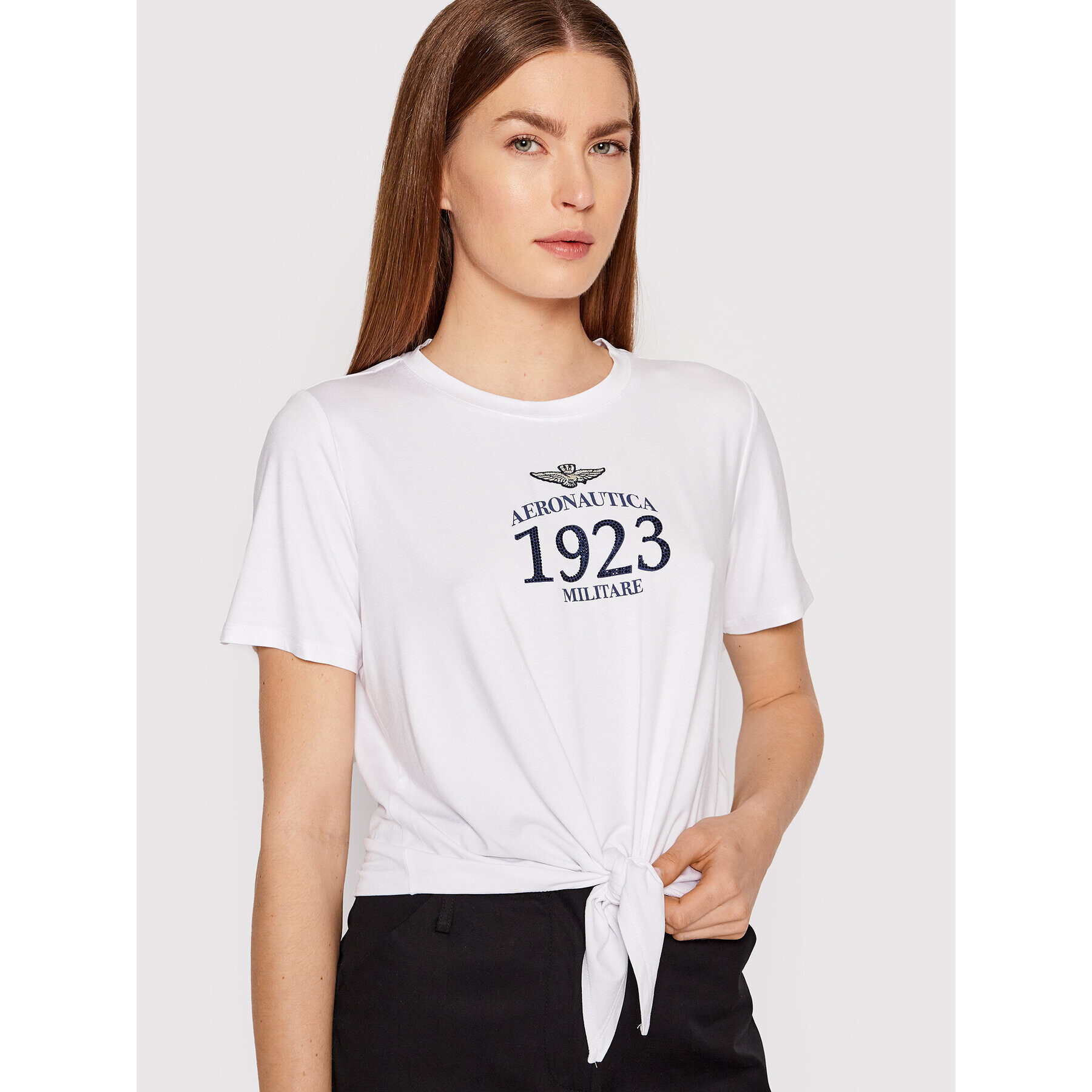 Aeronautica Militare Тишърт 221TS1985DJ414 Бял Regular Fit - Pepit.bg