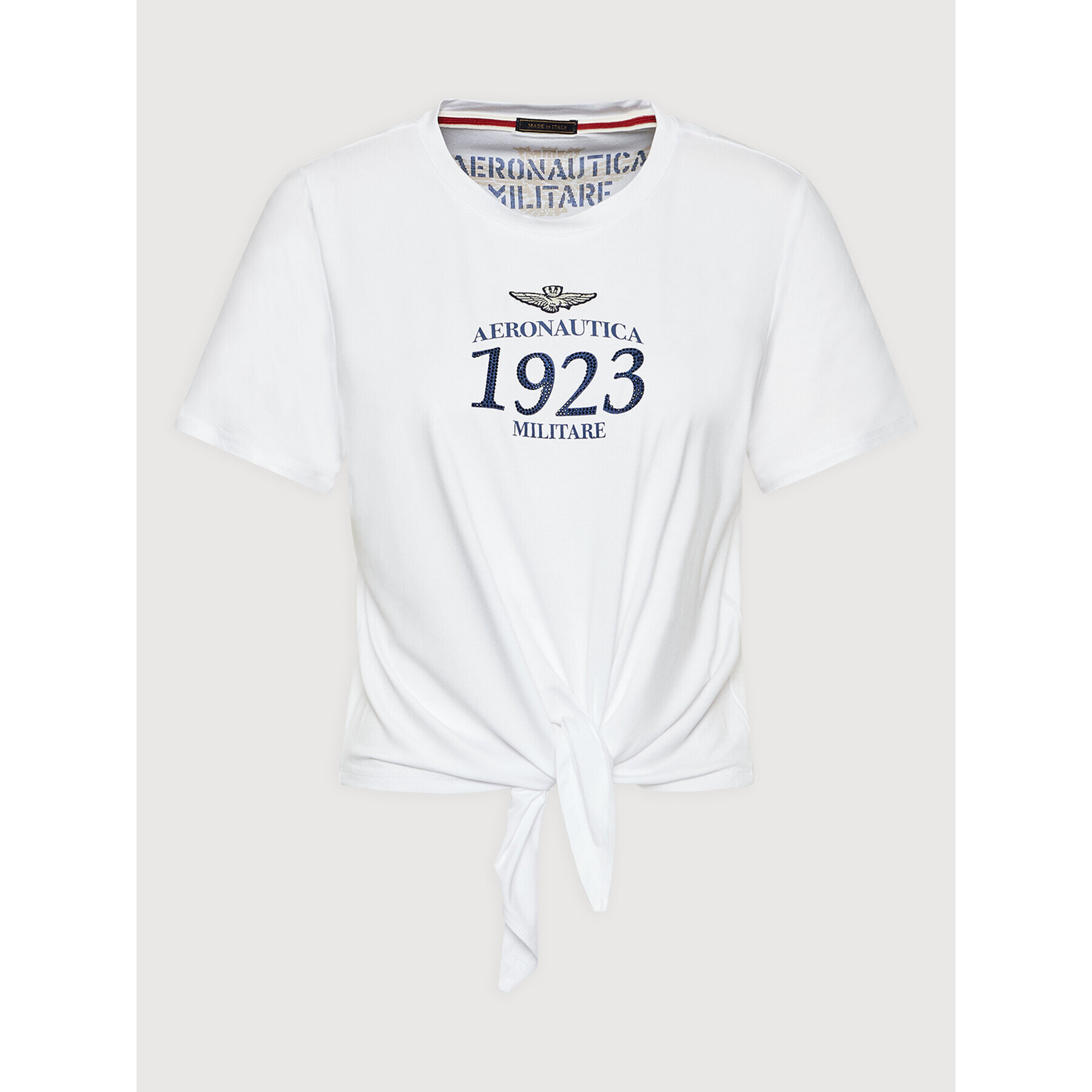 Aeronautica Militare Тишърт 221TS1985DJ414 Бял Regular Fit - Pepit.bg