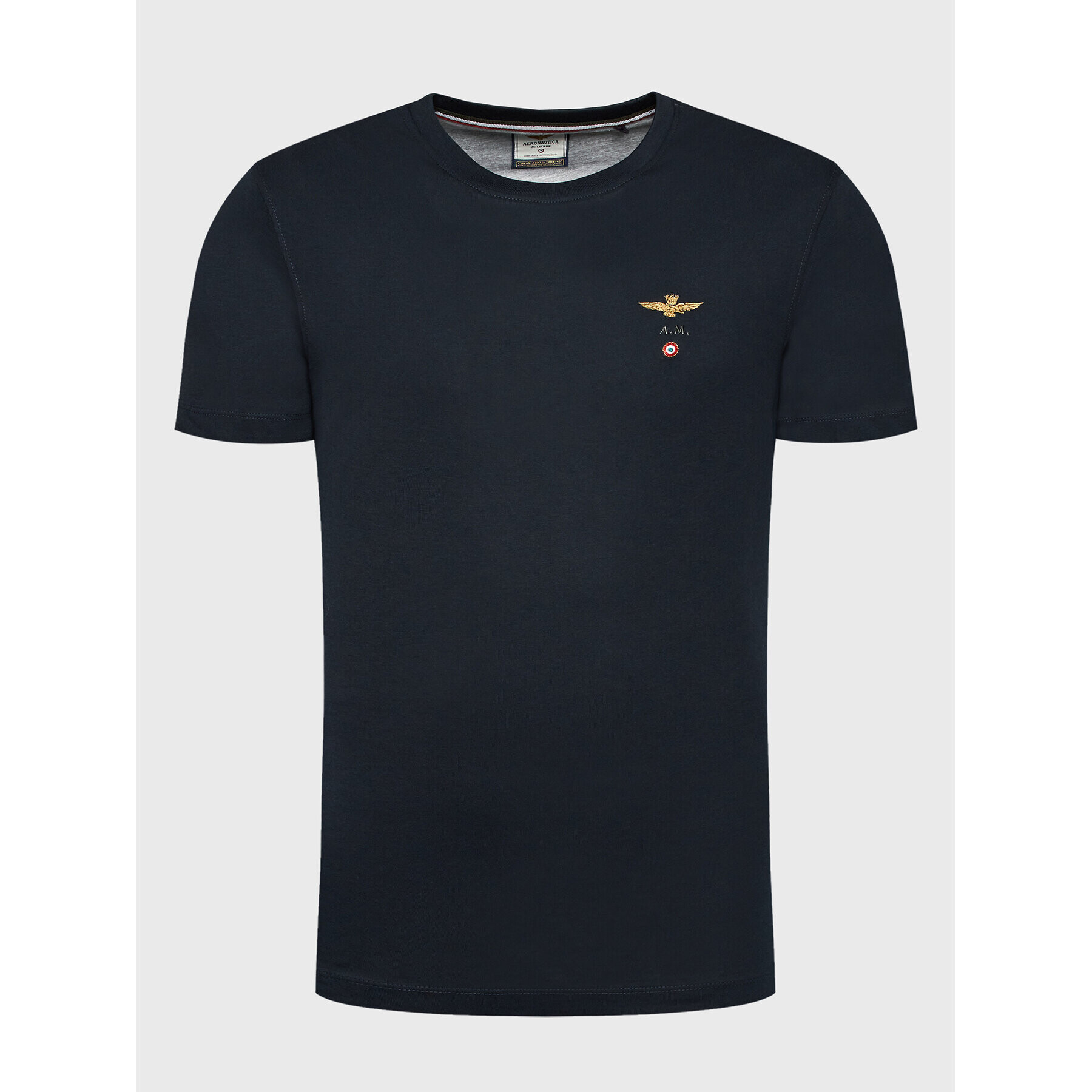 Aeronautica Militare Тишърт 222TS1580J372 Тъмносин Regular Fit - Pepit.bg