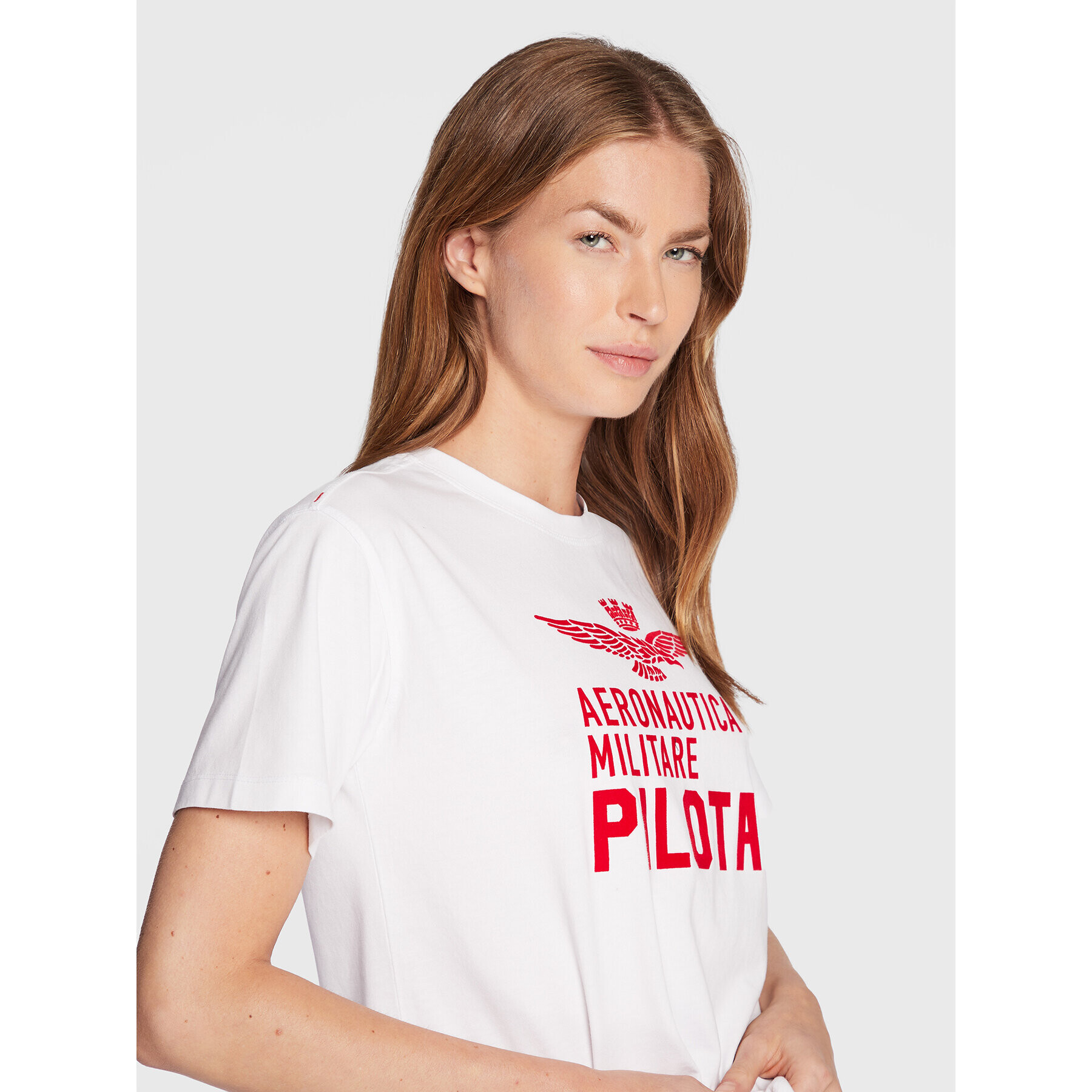 Aeronautica Militare Тишърт 222TS1990DJ550 Бял Regular Fit - Pepit.bg