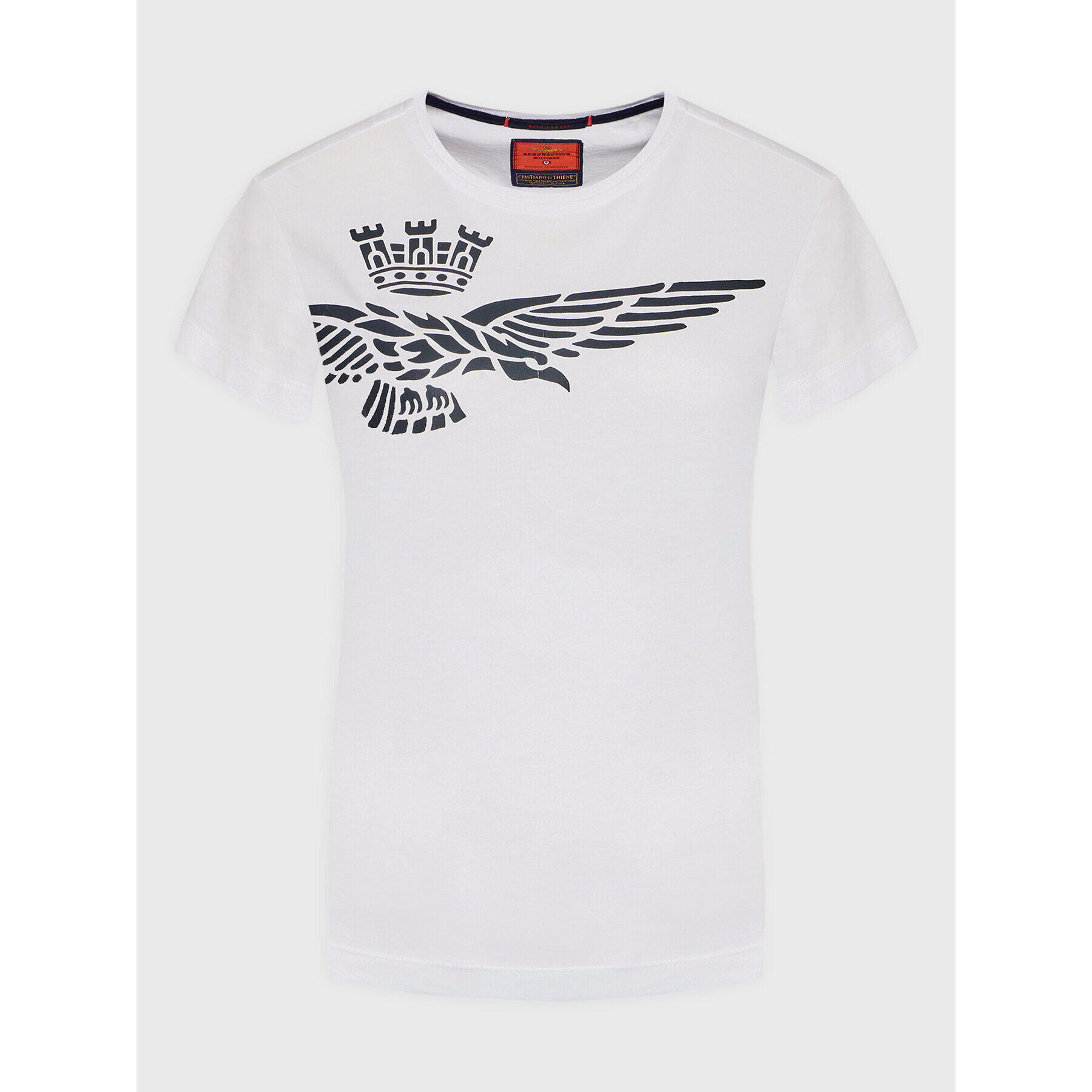 Aeronautica Militare Тишърт 222TS1992DJ550 Бял Regular Fit - Pepit.bg