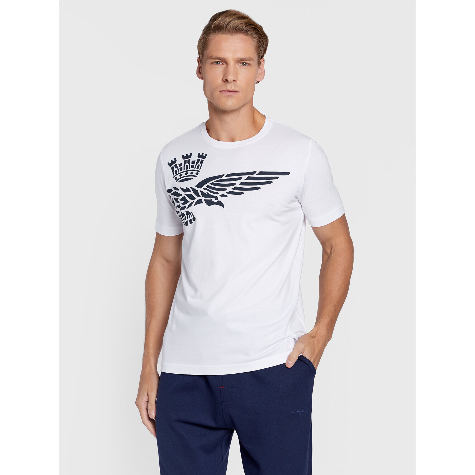 Aeronautica Militare Тишърт 222TS1992J550 Бял Regular Fit - Pepit.bg