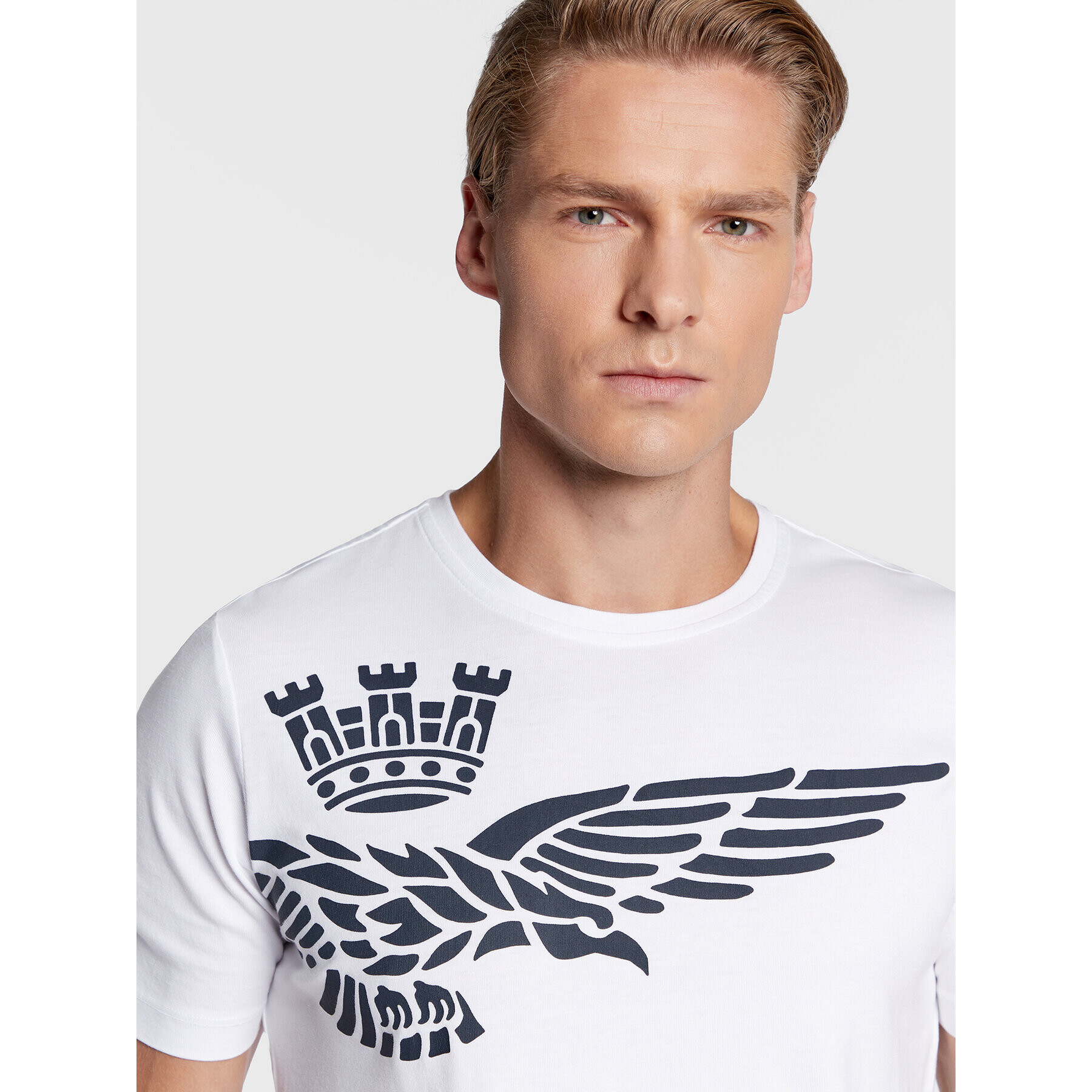 Aeronautica Militare Тишърт 222TS1992J550 Бял Regular Fit - Pepit.bg