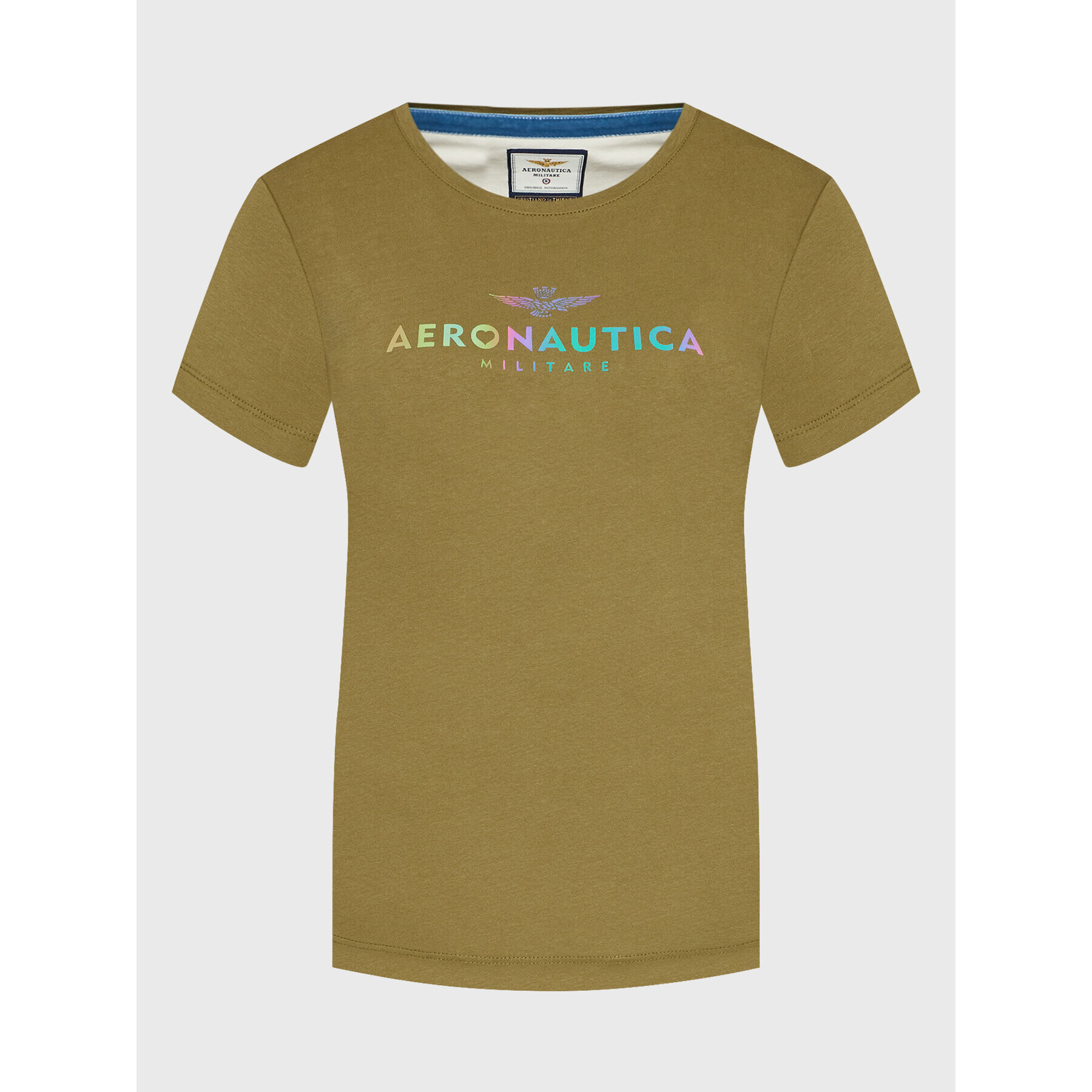 Aeronautica Militare Тишърт 222TS2031DJ496 Зелен Regular Fit - Pepit.bg