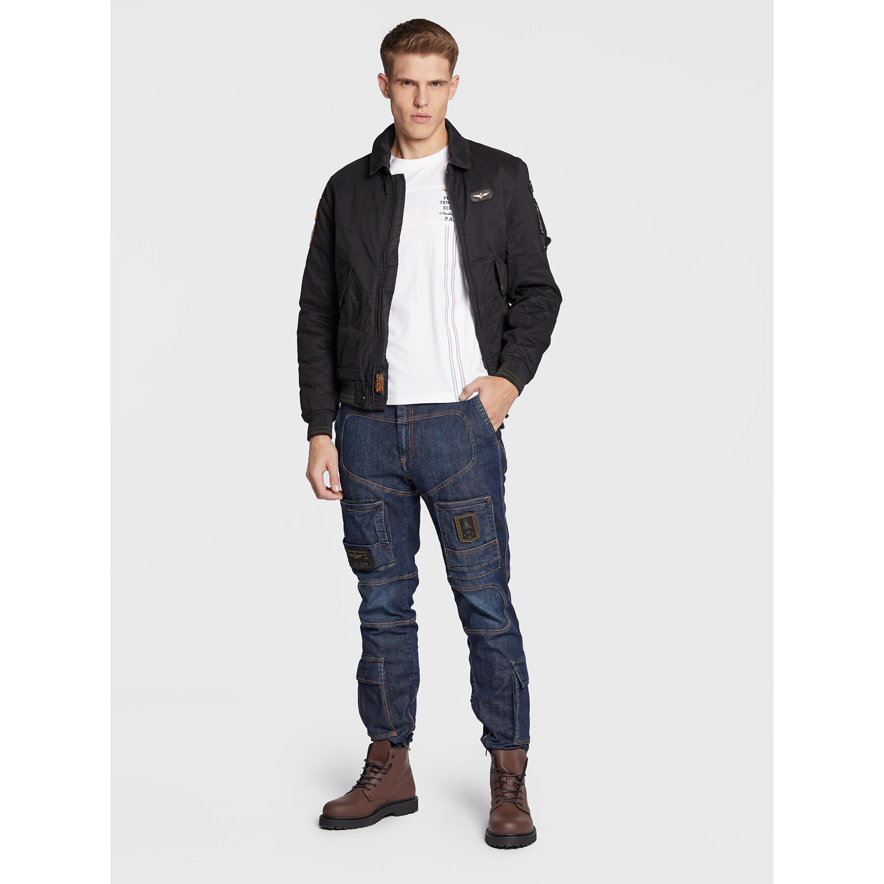 Aeronautica Militare Тишърт 222TS2066J558 Бял Regular Fit - Pepit.bg