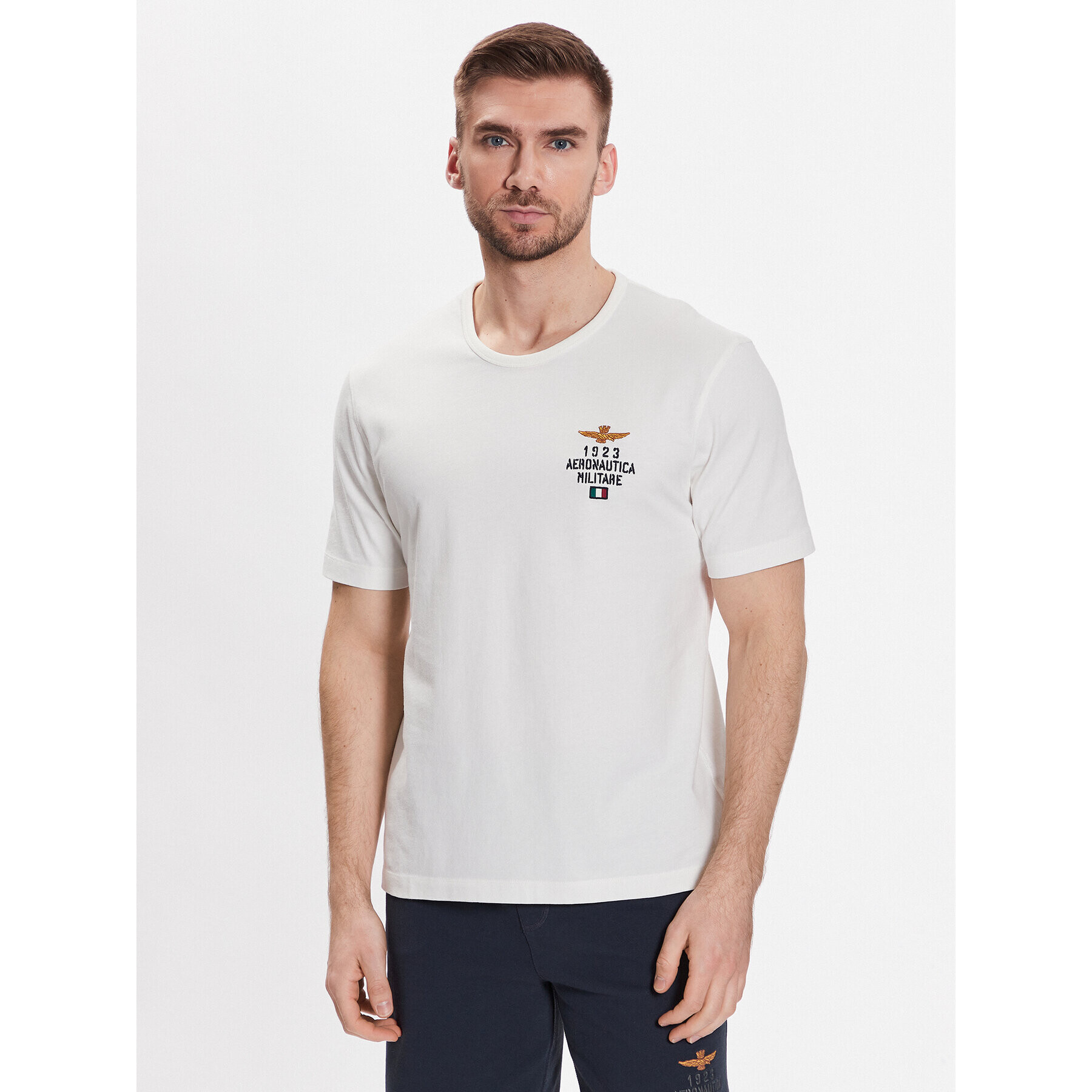 Aeronautica Militare Тишърт 231TS2053J581 Бял Regular Fit - Pepit.bg