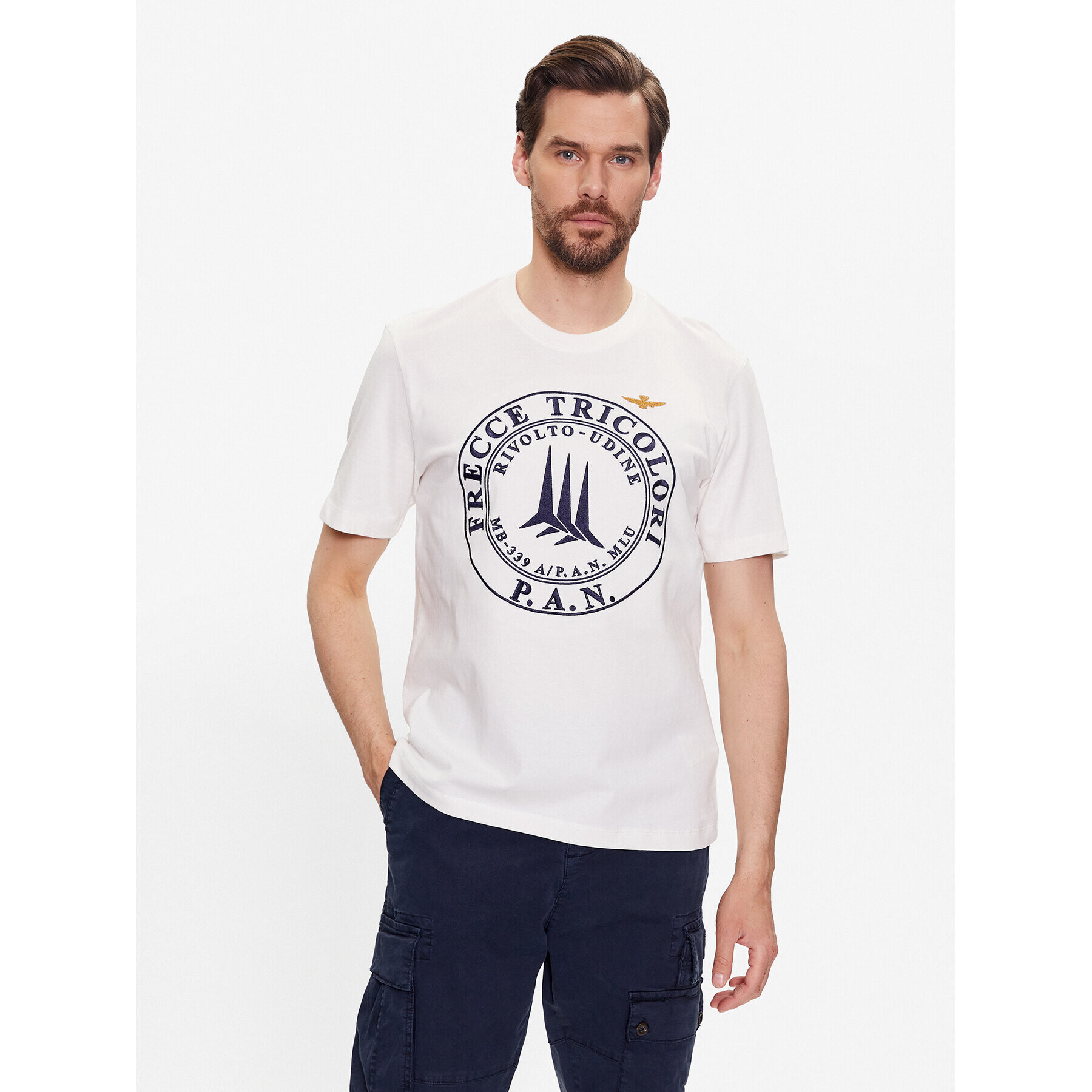 Aeronautica Militare Тишърт 231TS2075J558 Бял Regular Fit - Pepit.bg