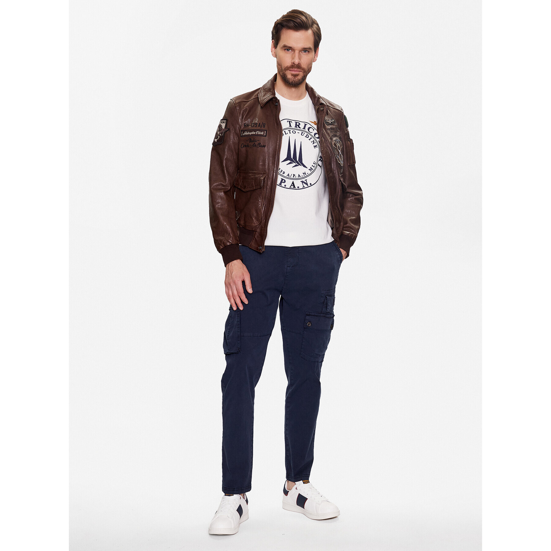 Aeronautica Militare Тишърт 231TS2075J558 Бял Regular Fit - Pepit.bg