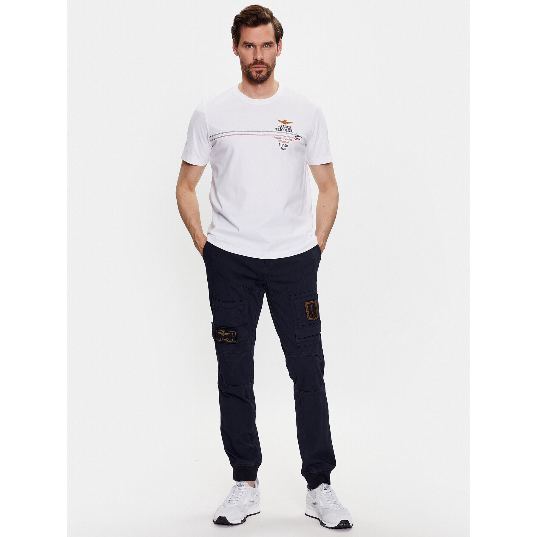 Aeronautica Militare Тишърт 231TS2078J592 Бял Regular Fit - Pepit.bg