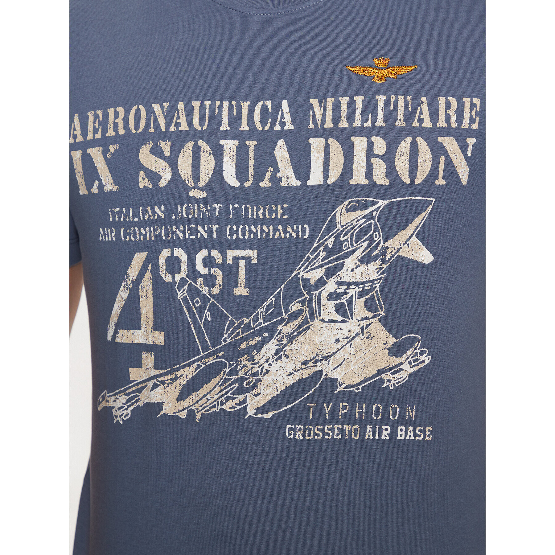 Aeronautica Militare Тишърт 231TS2081J538 Тъмносин Regular Fit - Pepit.bg